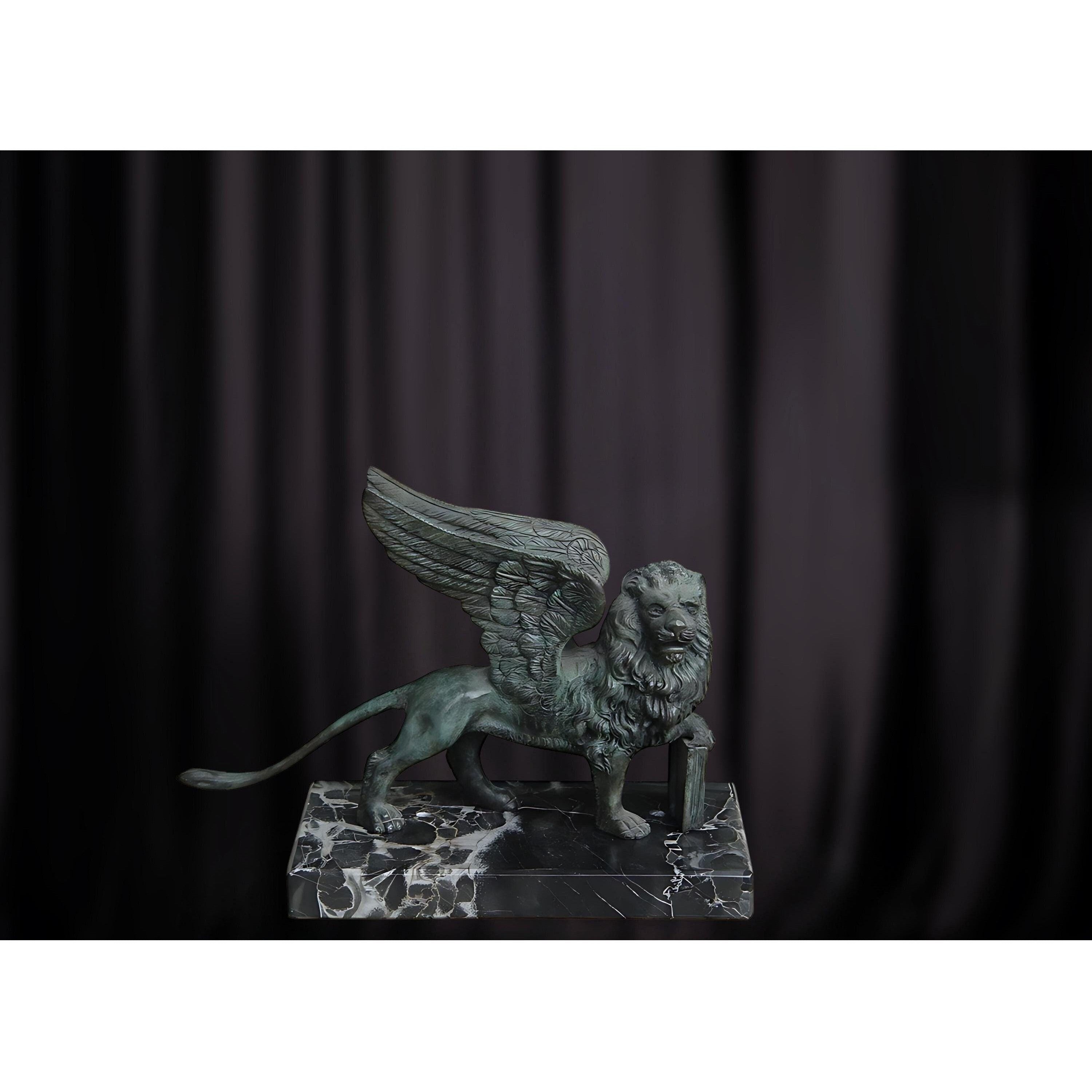 Bronze Lion of Venice | Animal Sculptures | Home Decor | Handcrafted