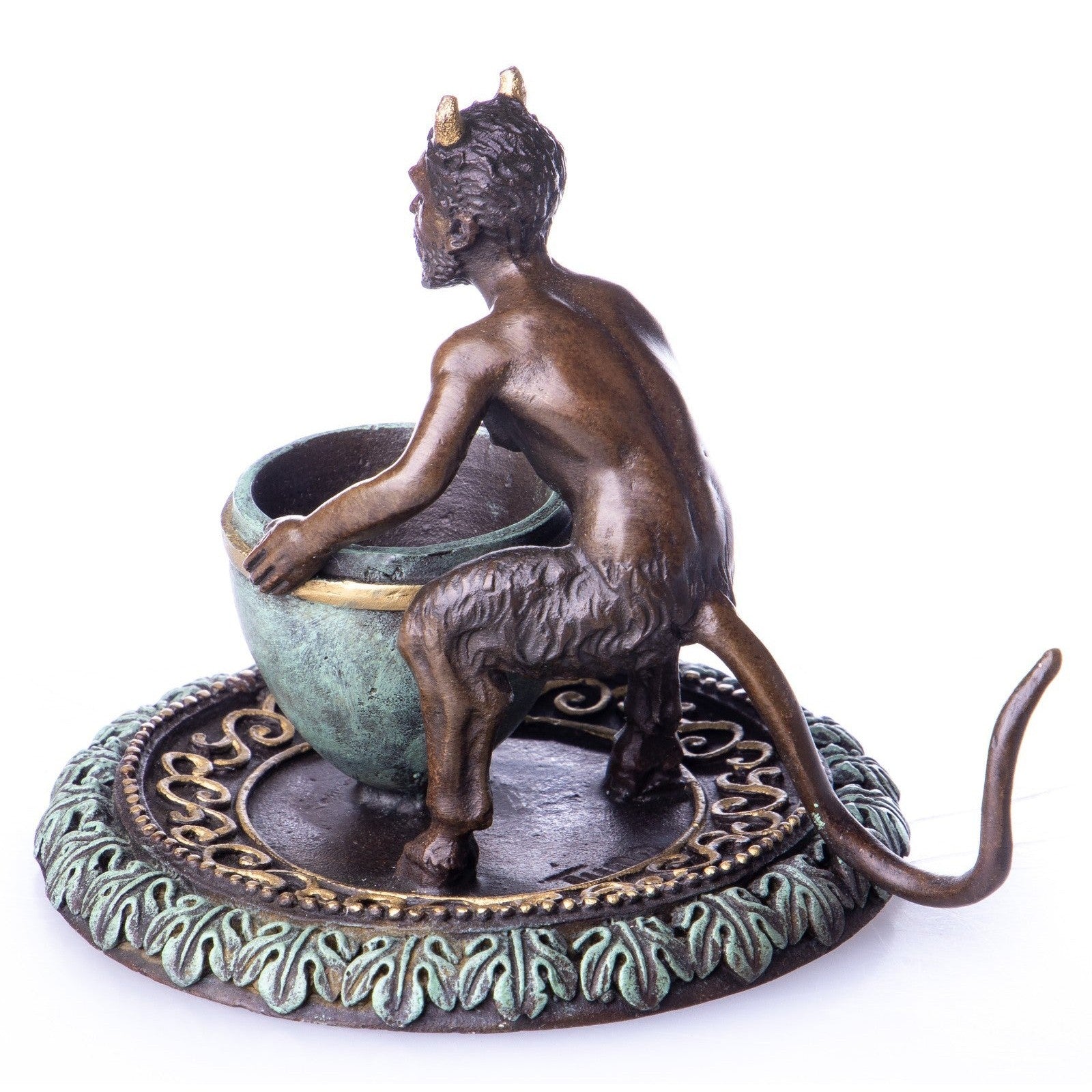 Bronze Mythological Figurine on Ornamental Base | Figurines & Statues