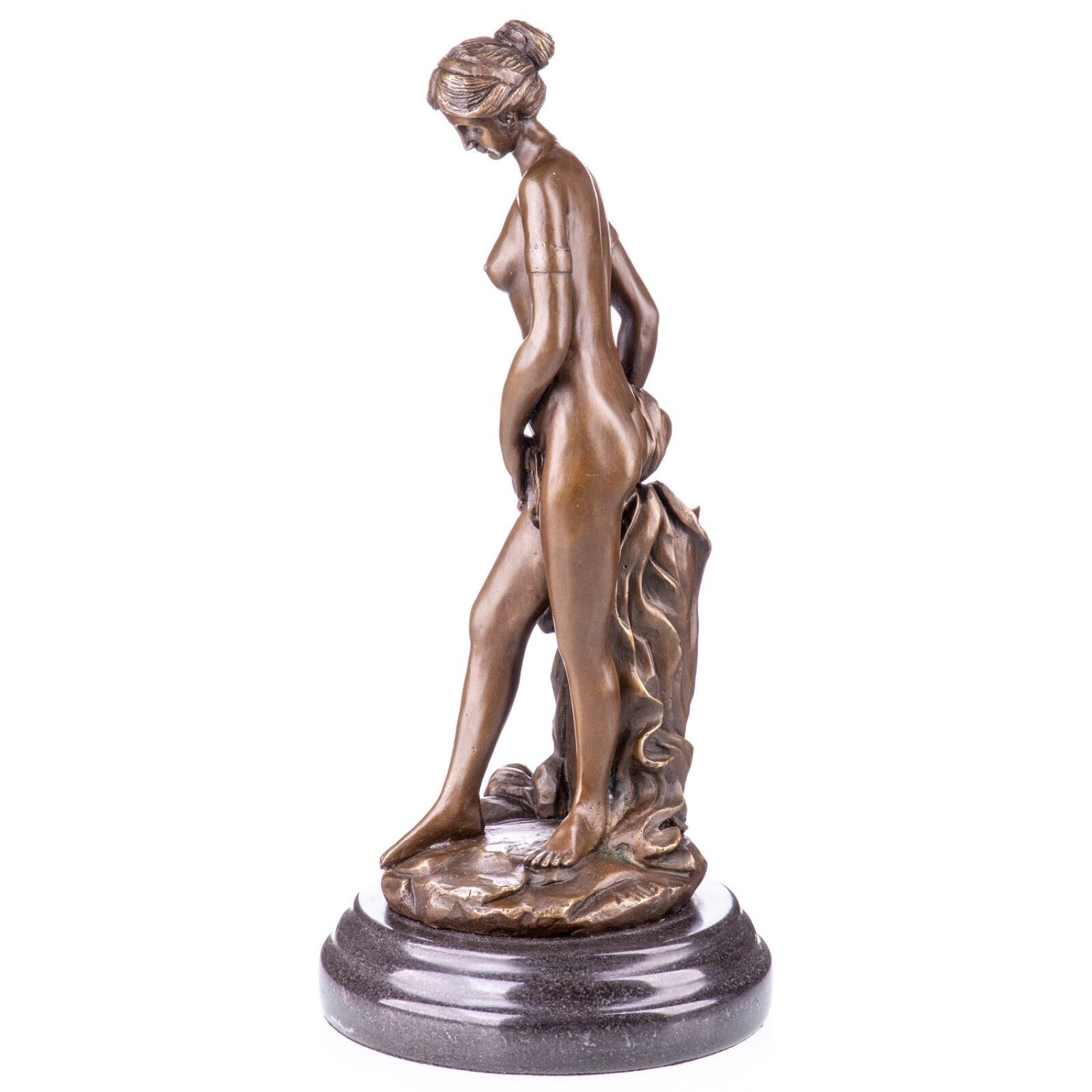 Bronze Nude Female Figure with Drape | Nude & Figurative Art