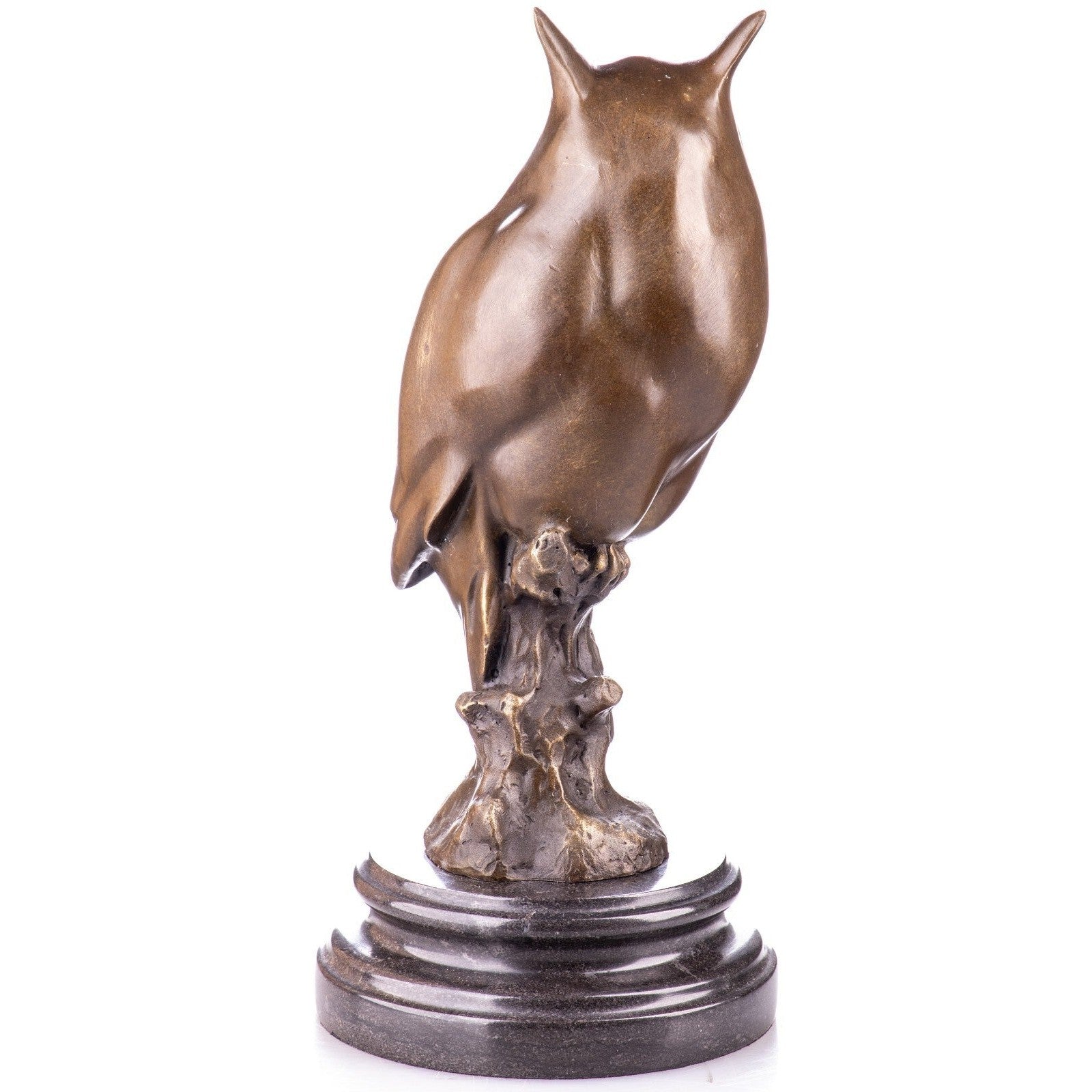 Bronze Owl Sculpture on Marble Base | Animal Sculptures