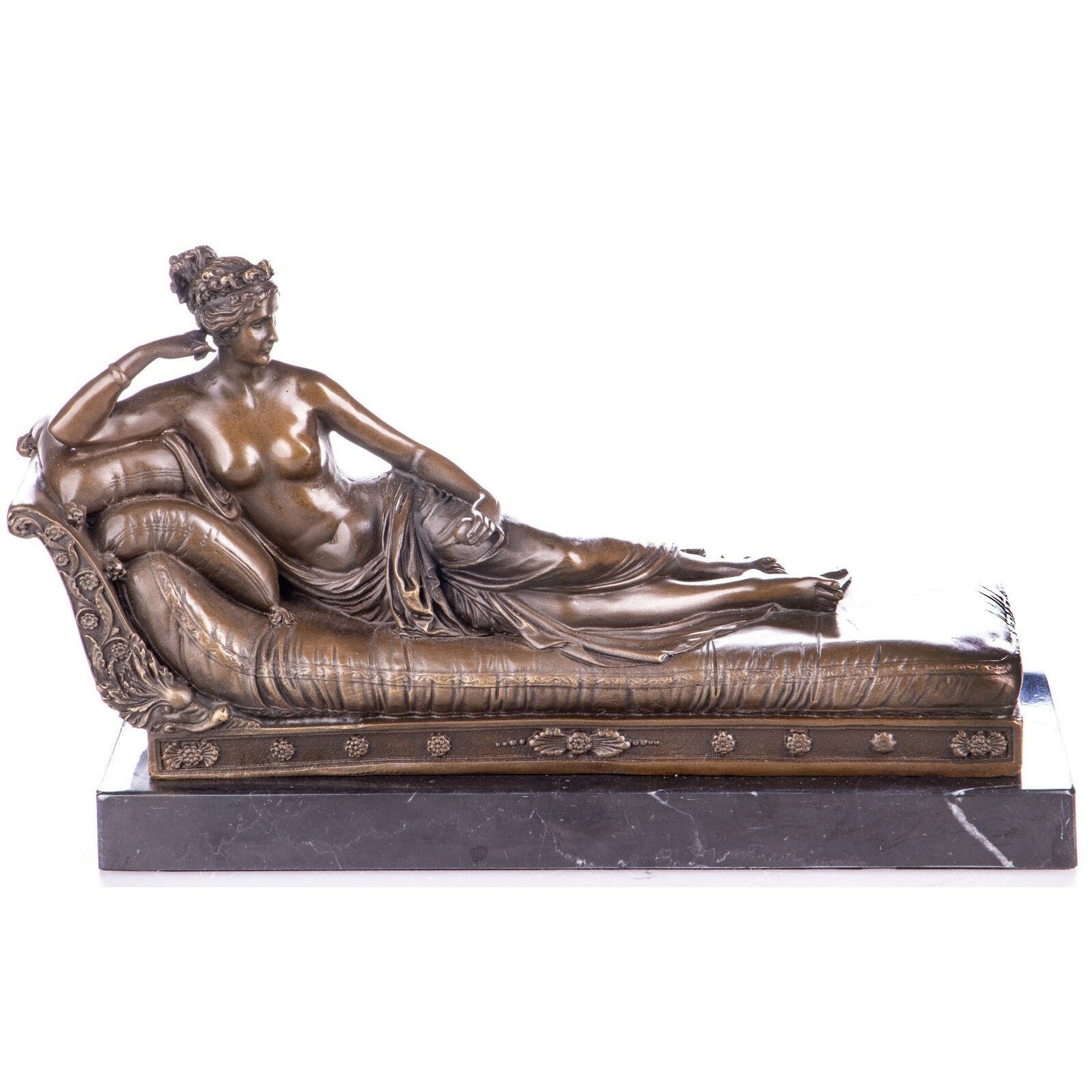 Bronze Reclining Cleopatra Sculpture | Figurines & Statues