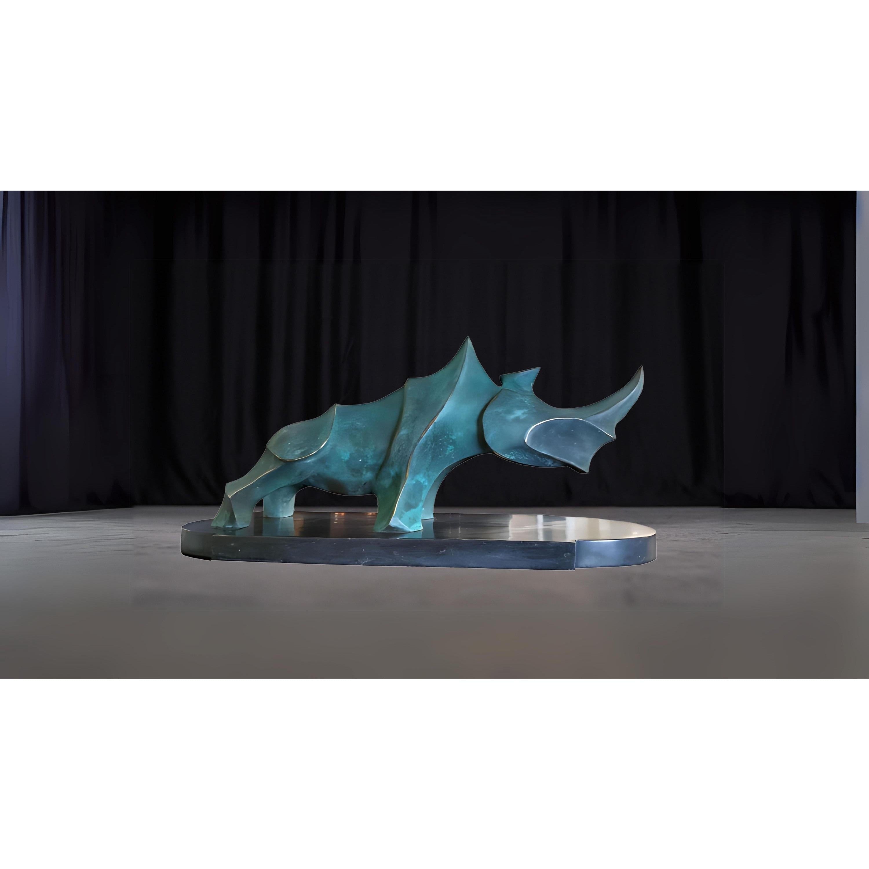 Bronze Rhino | Curios & Collectibles | Home Decor | Handcrafted