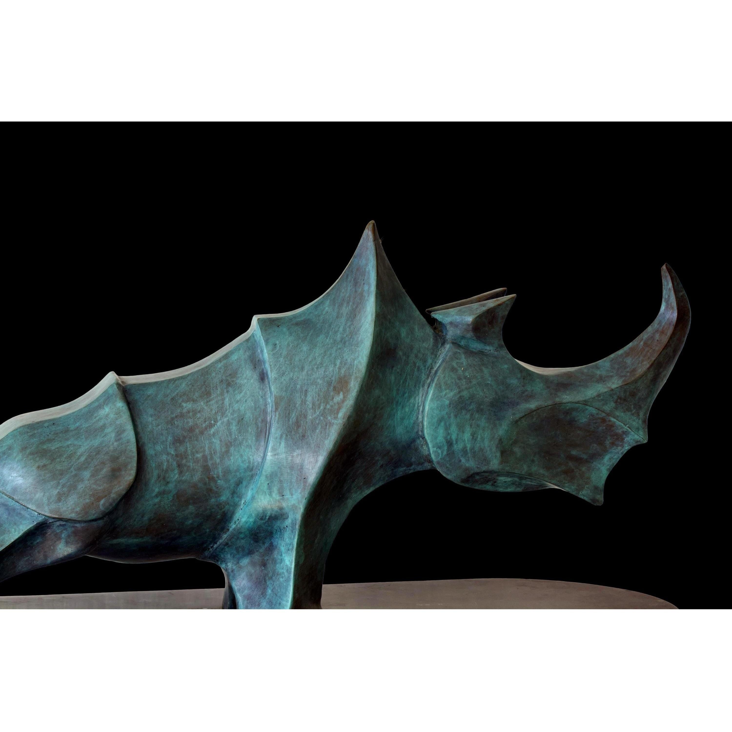 Bronze Rhino | Curios & Collectibles | Home Decor | Handcrafted