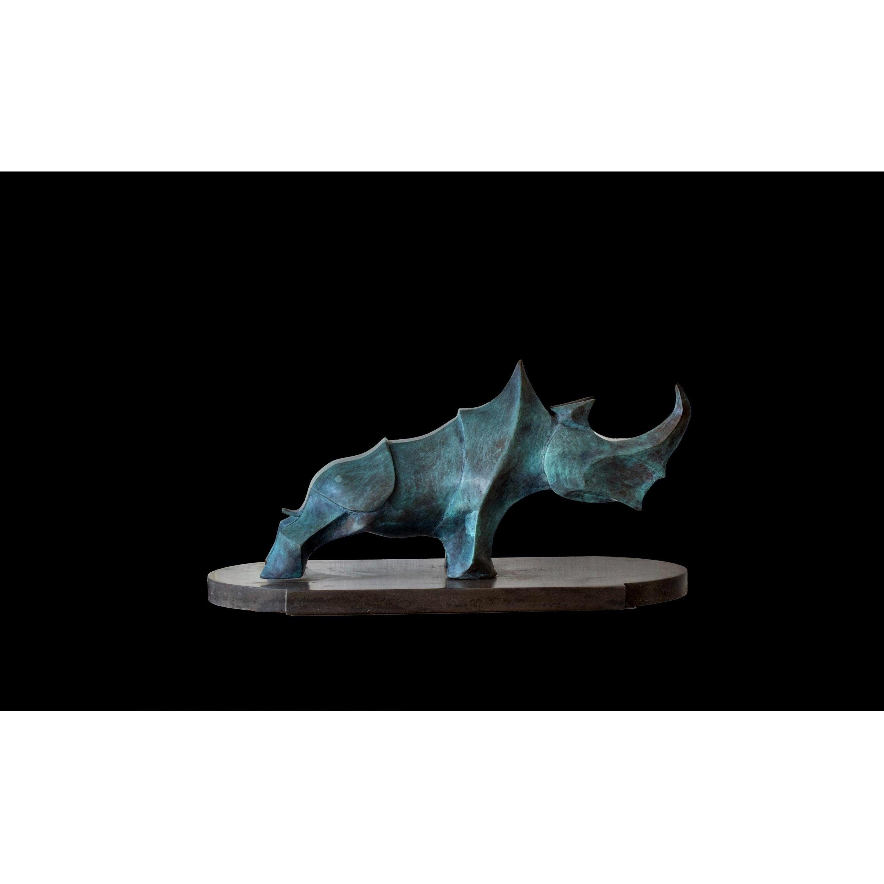 Bronze Rhino | Curios & Collectibles | Home Decor | Handcrafted