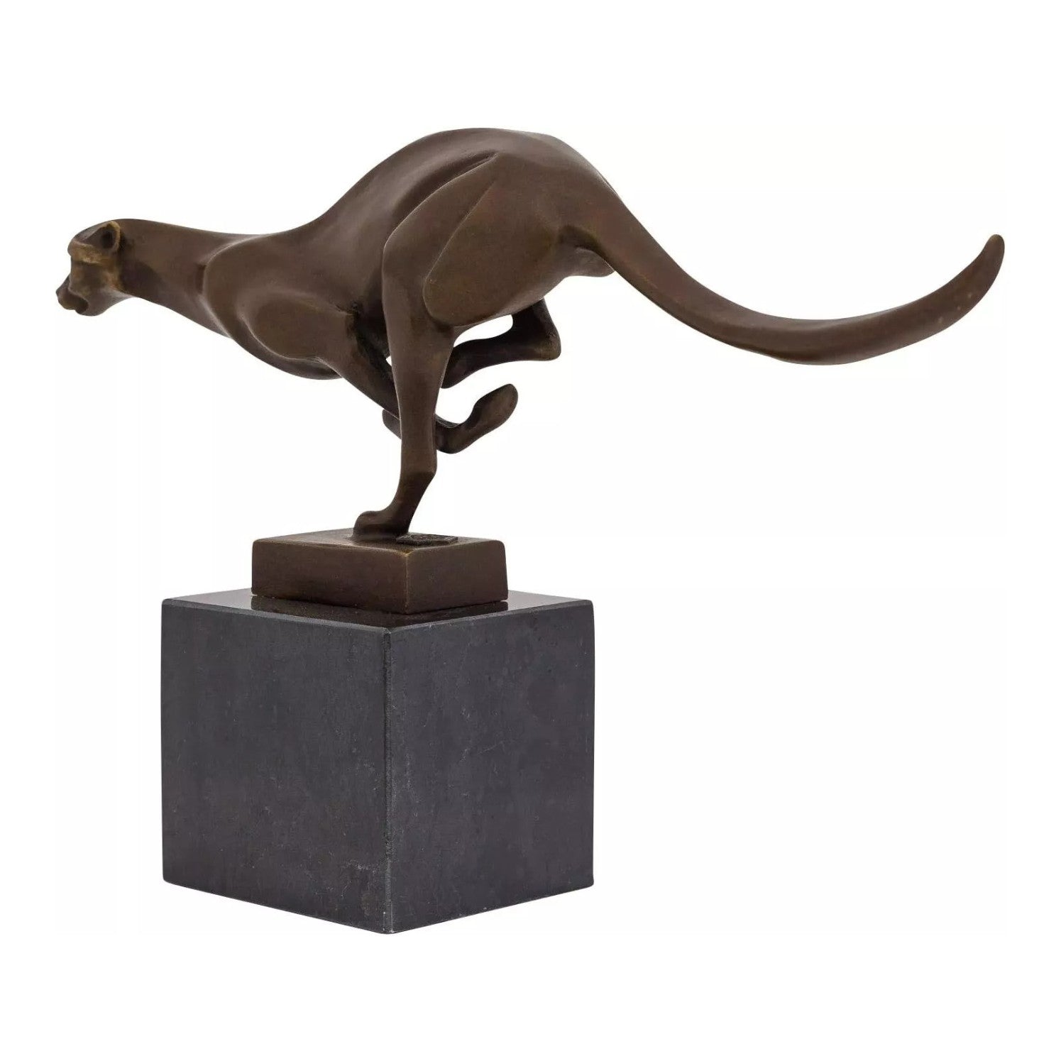 Bronze Running Cougar | Animal Sculptures | Home Decor | Handcrafted