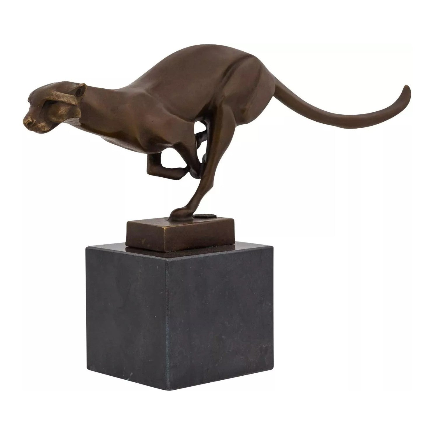 Bronze Running Cougar | Animal Sculptures | Home Decor | Handcrafted