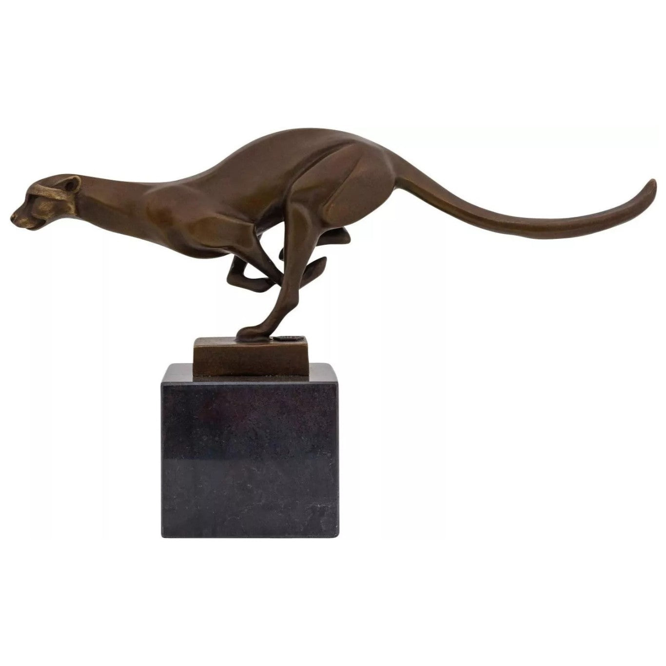 Bronze Running Cougar | Animal Sculptures | Home Decor | Handcrafted