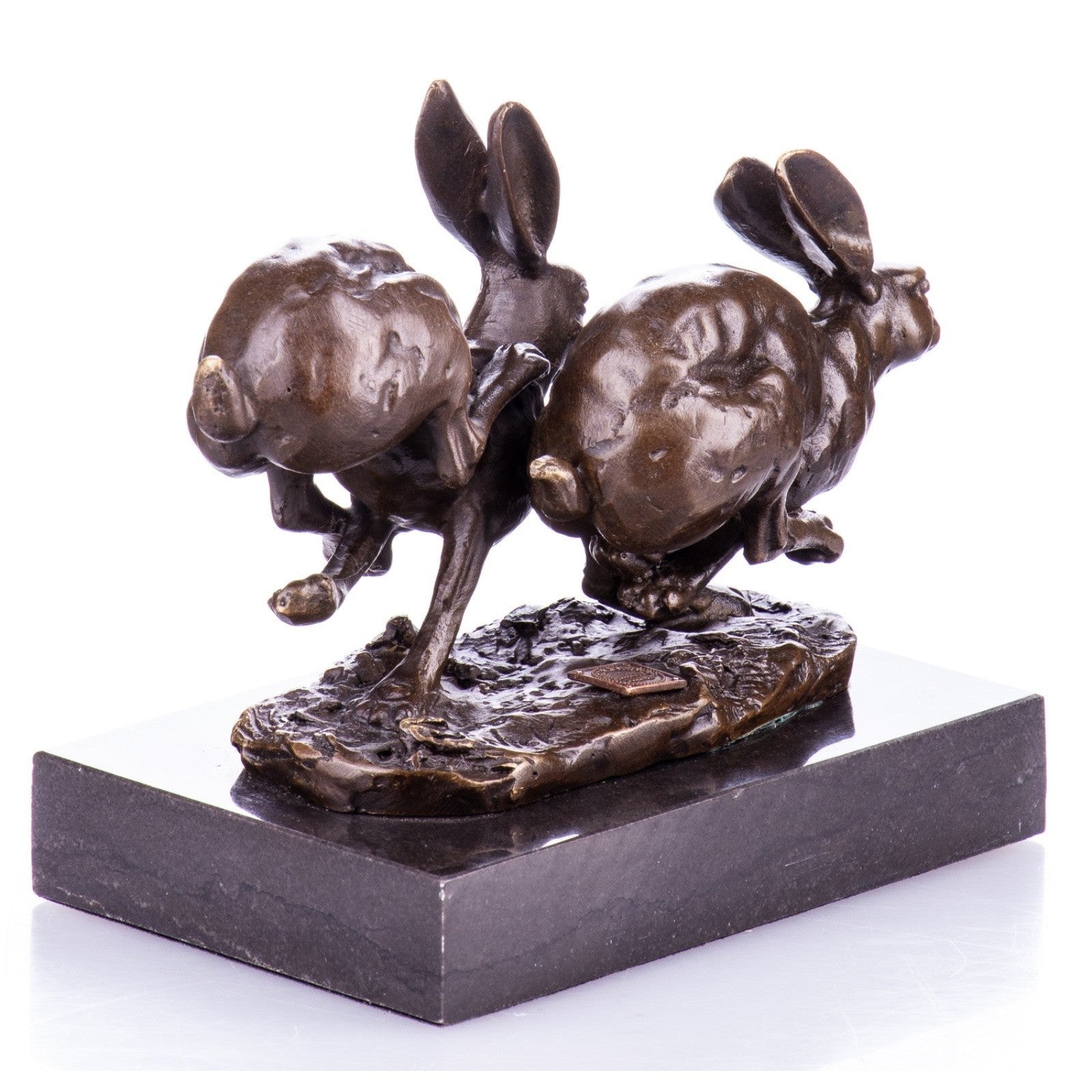 Bronze Running Hares Sculpture | Animal Sculptures | Home Decor