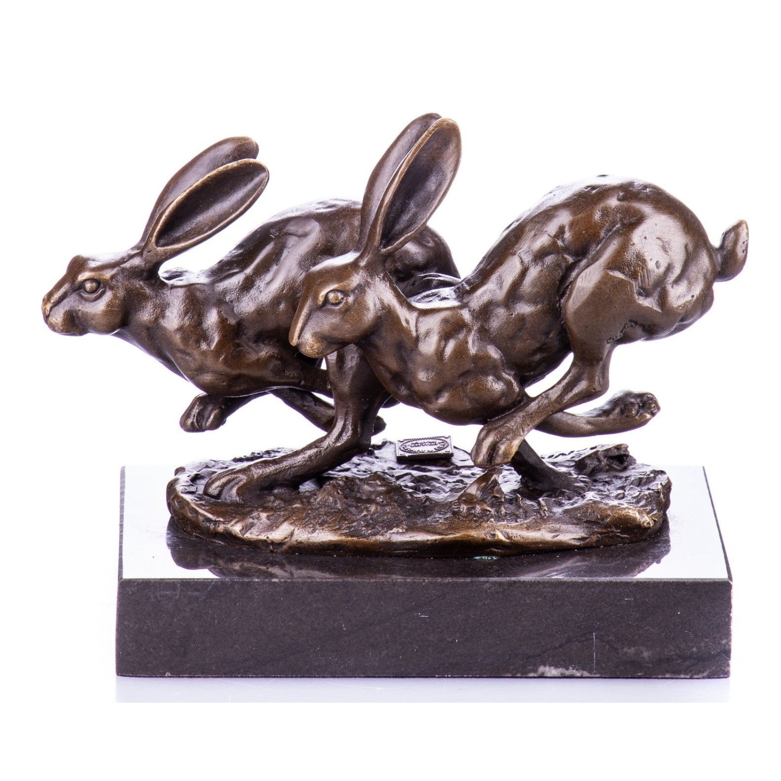 Bronze Running Hares Sculpture | Animal Sculptures | Home Decor