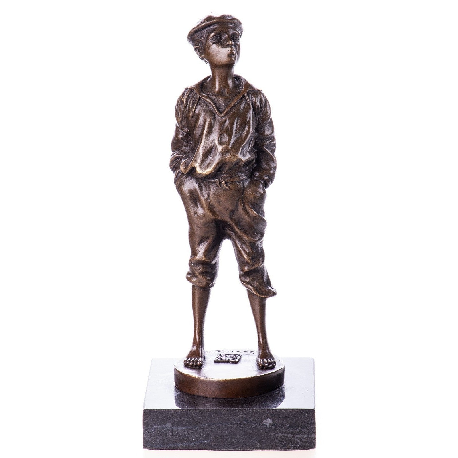 Bronze Sculpture of Barefoot Boy | Figurines & Statues | Home Decor