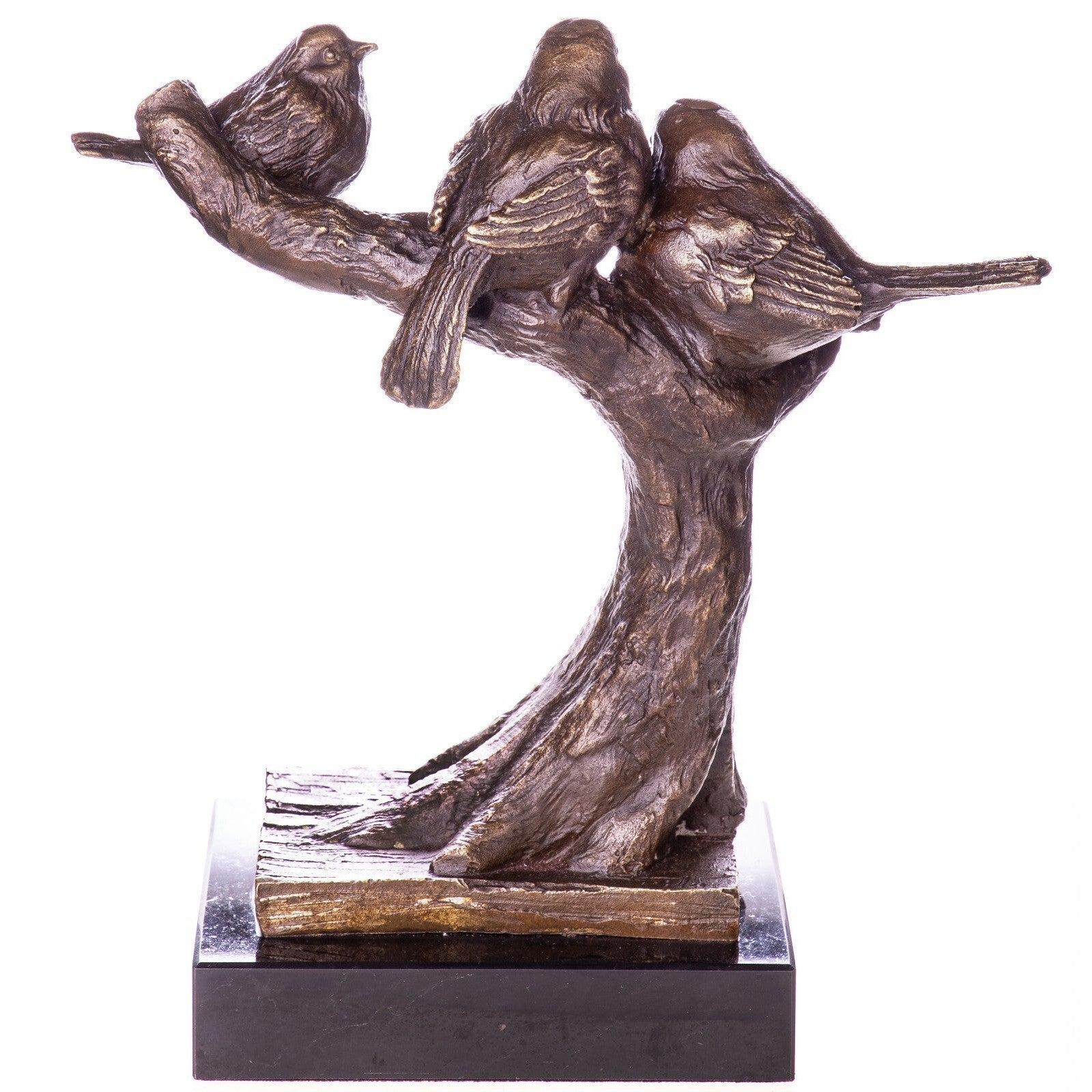 Bronze Sculpture of Birds on Branch | Animal Sculptures