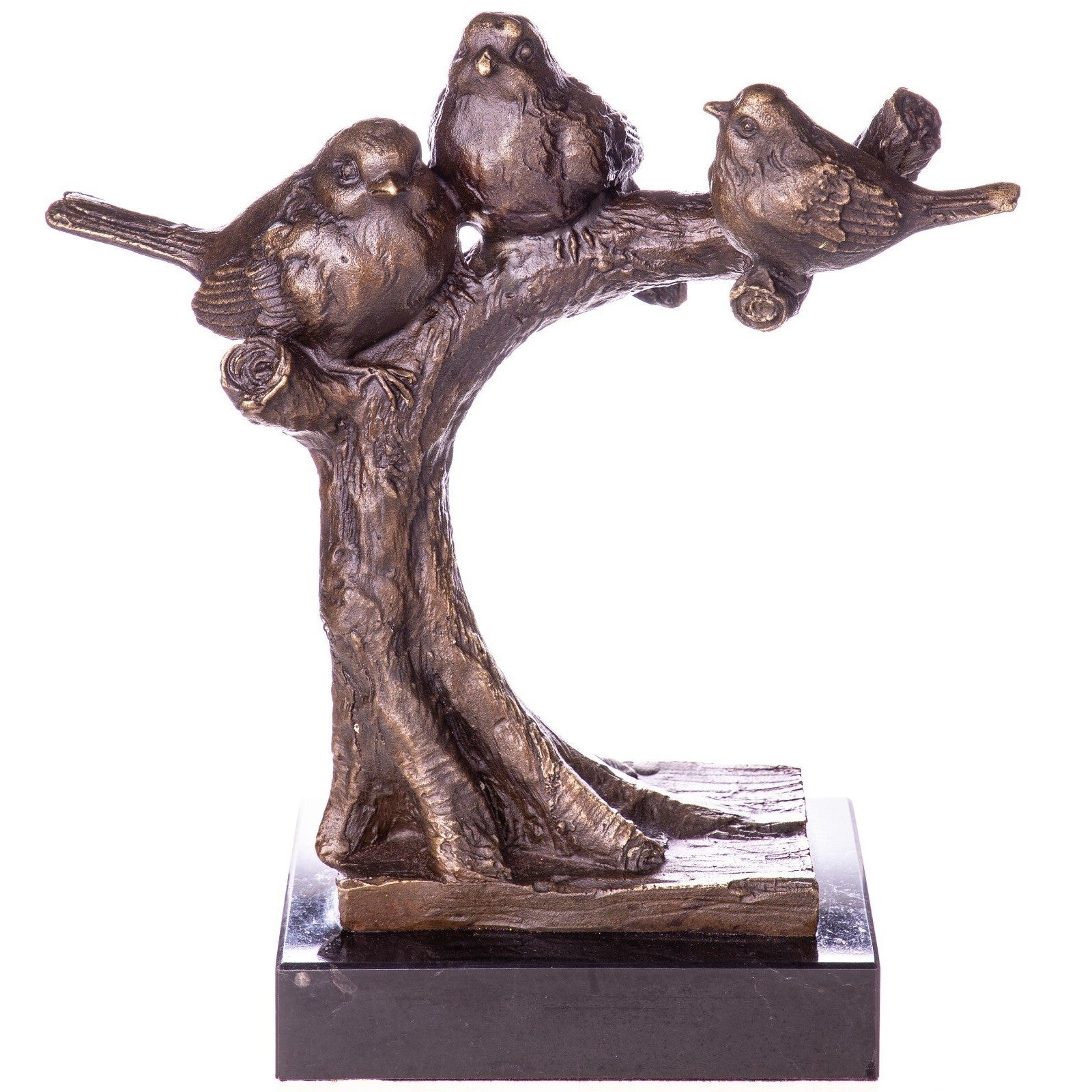Bronze Sculpture of Birds on Branch | Animal Sculptures
