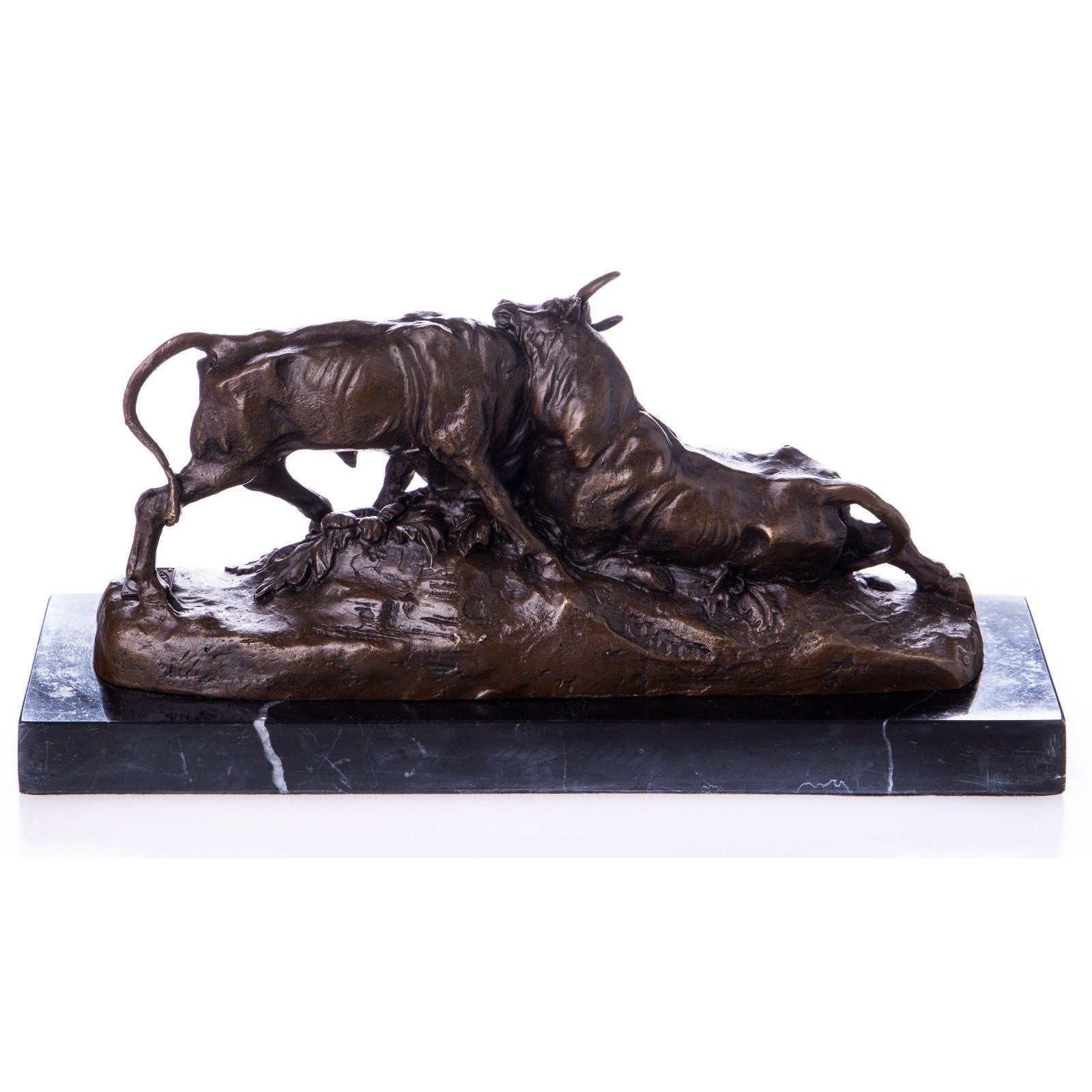 Bronze Sculpture of Fighting Bulls | Animal Sculptures | Home Decor