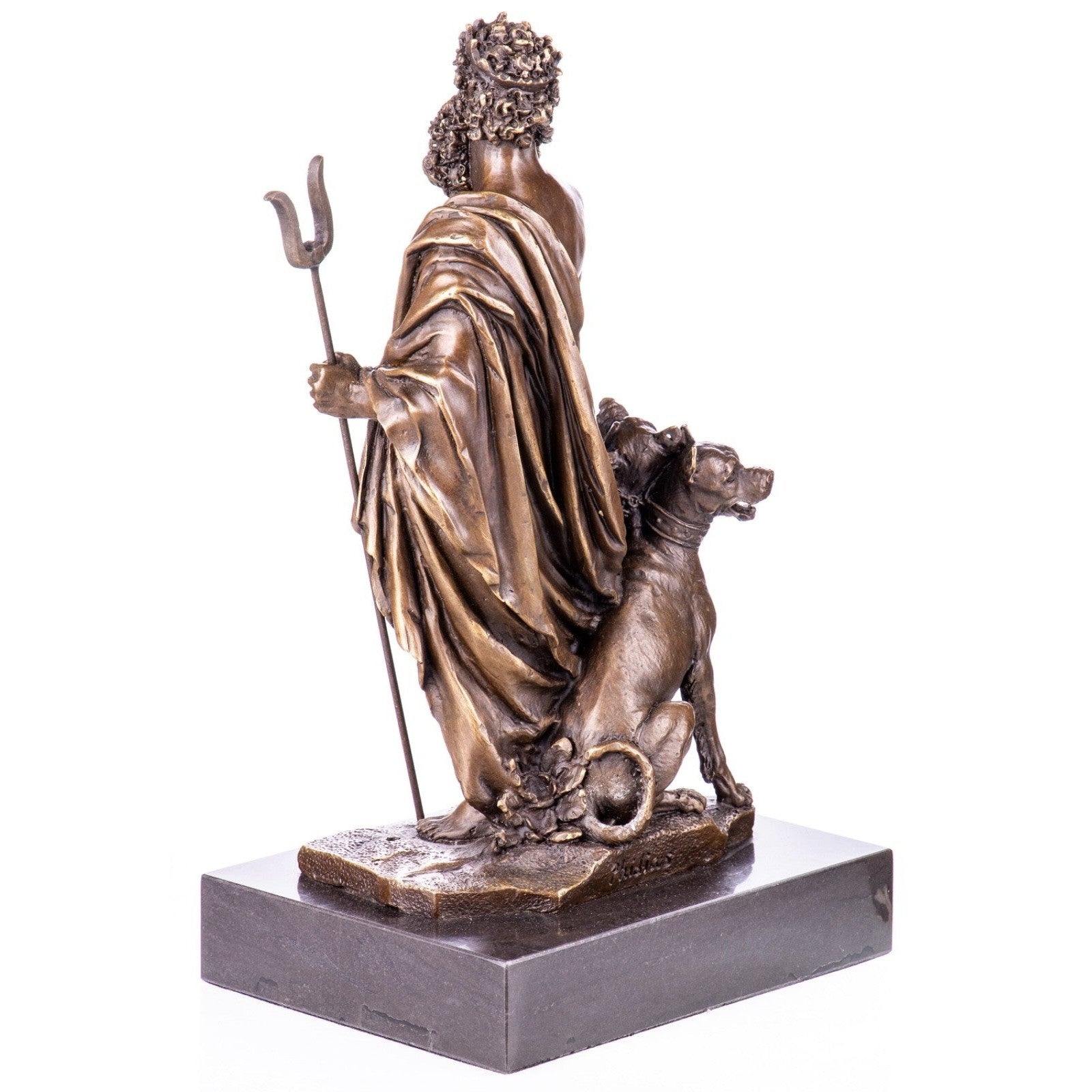 Bronze Sculpture of Hades with Cerberus | Mythology & Deity Sculptures
