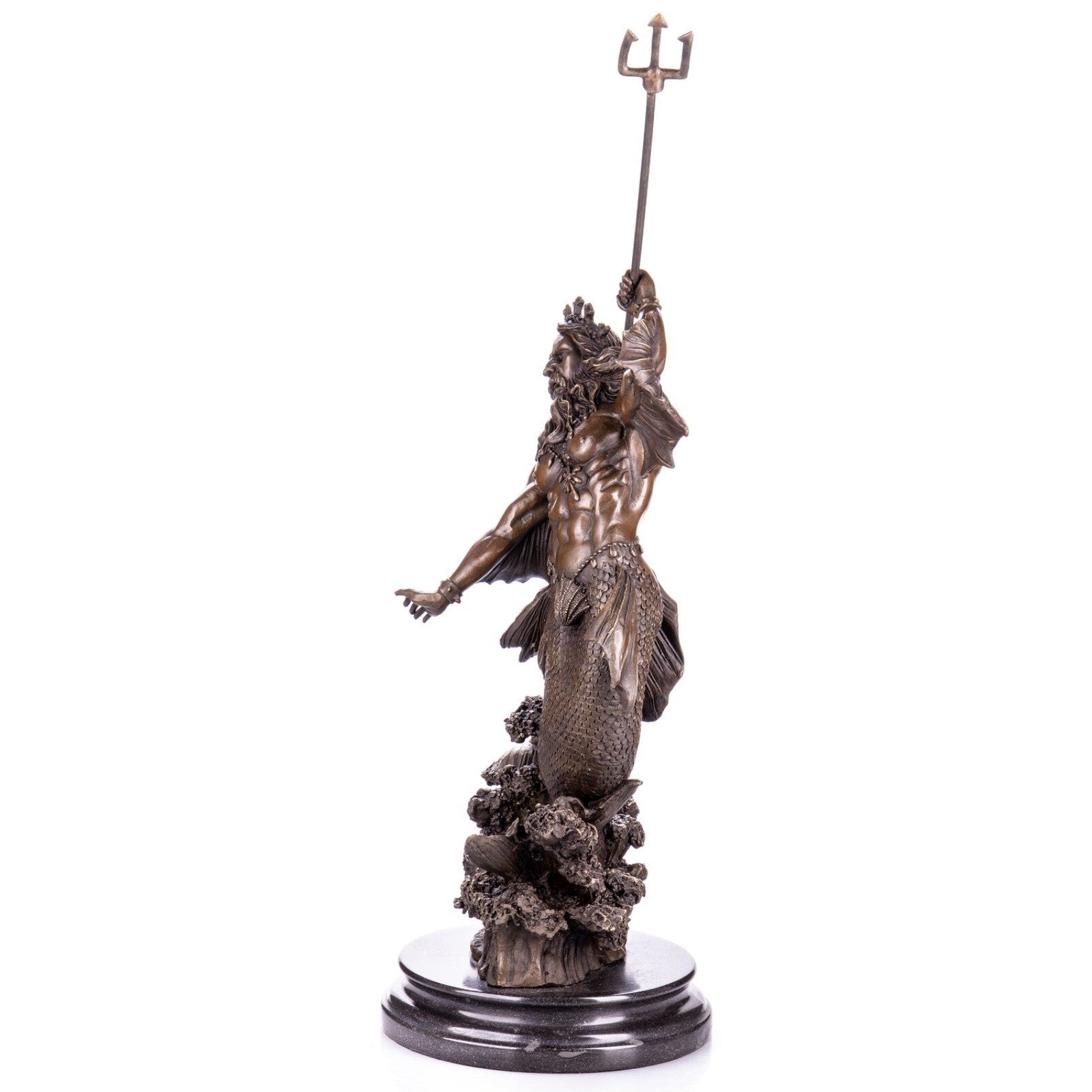 Bronze Sculpture of Poseidon with Trident, Mythology & Deity Sculpture