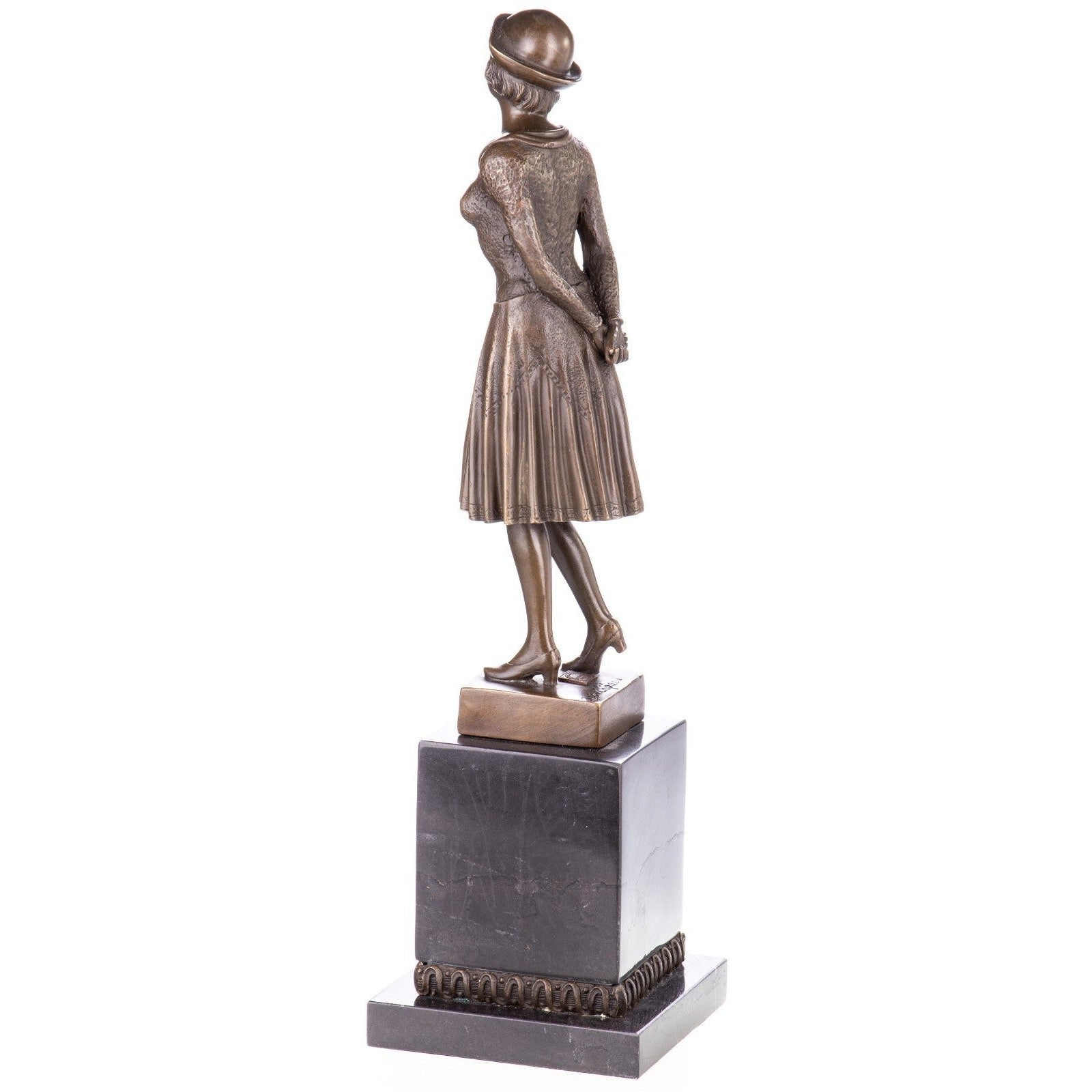 Bronze Sculpture of Young Girl in Sailor Dress | Figurines & Statues