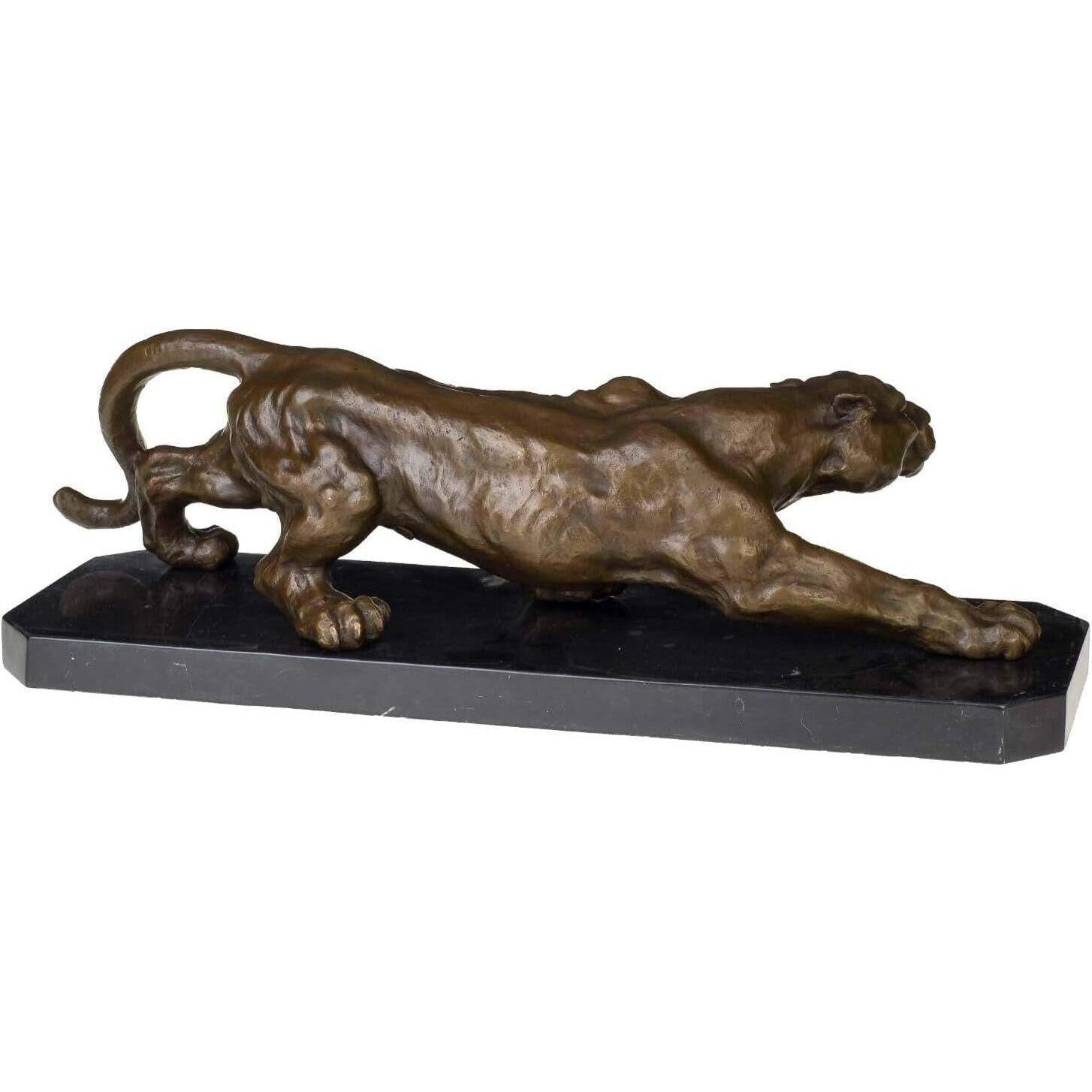 Bronze Sculpture of a Crouching Panther | Animal Sculptures