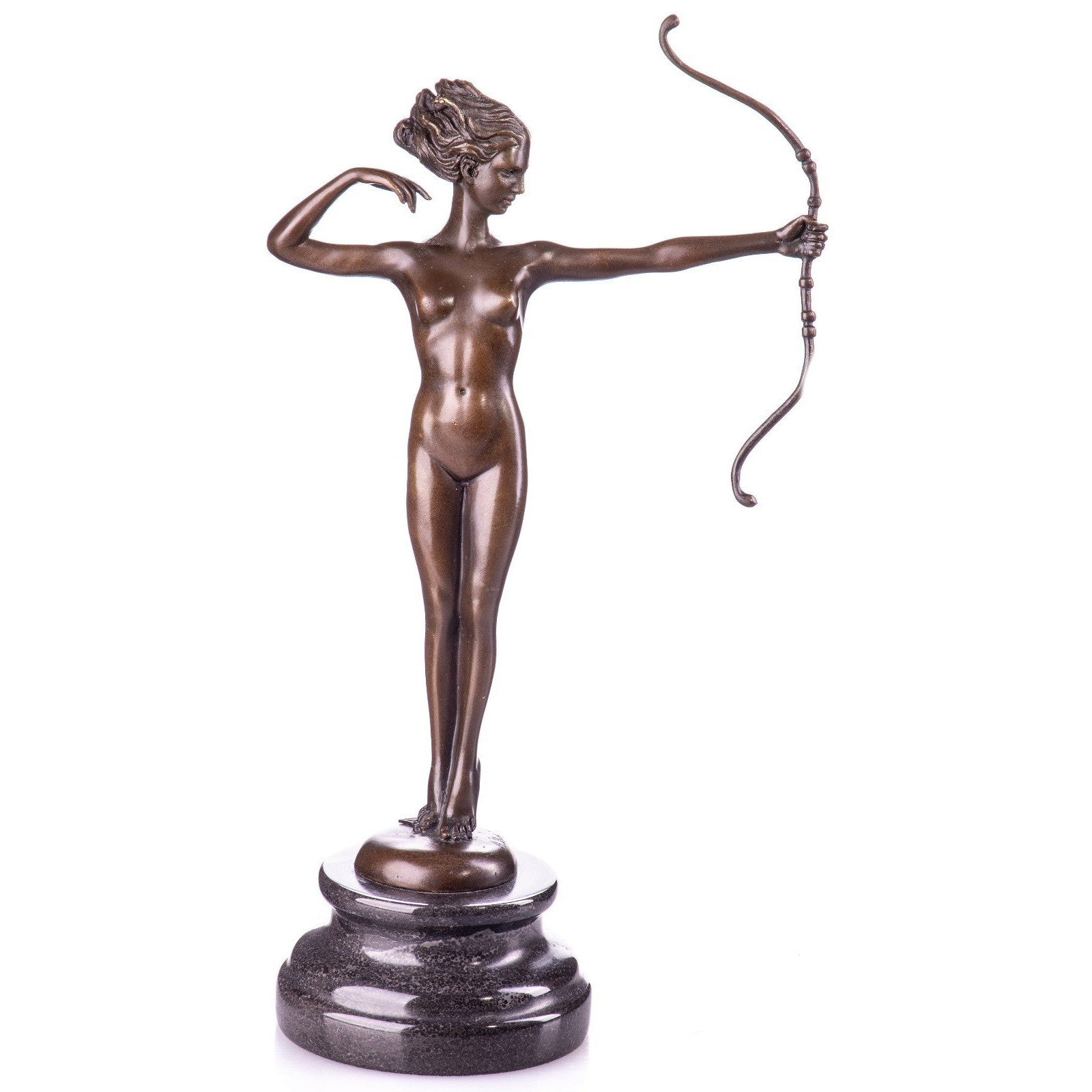 Bronze Sculpture of a Female Archer | Figurines & Statues