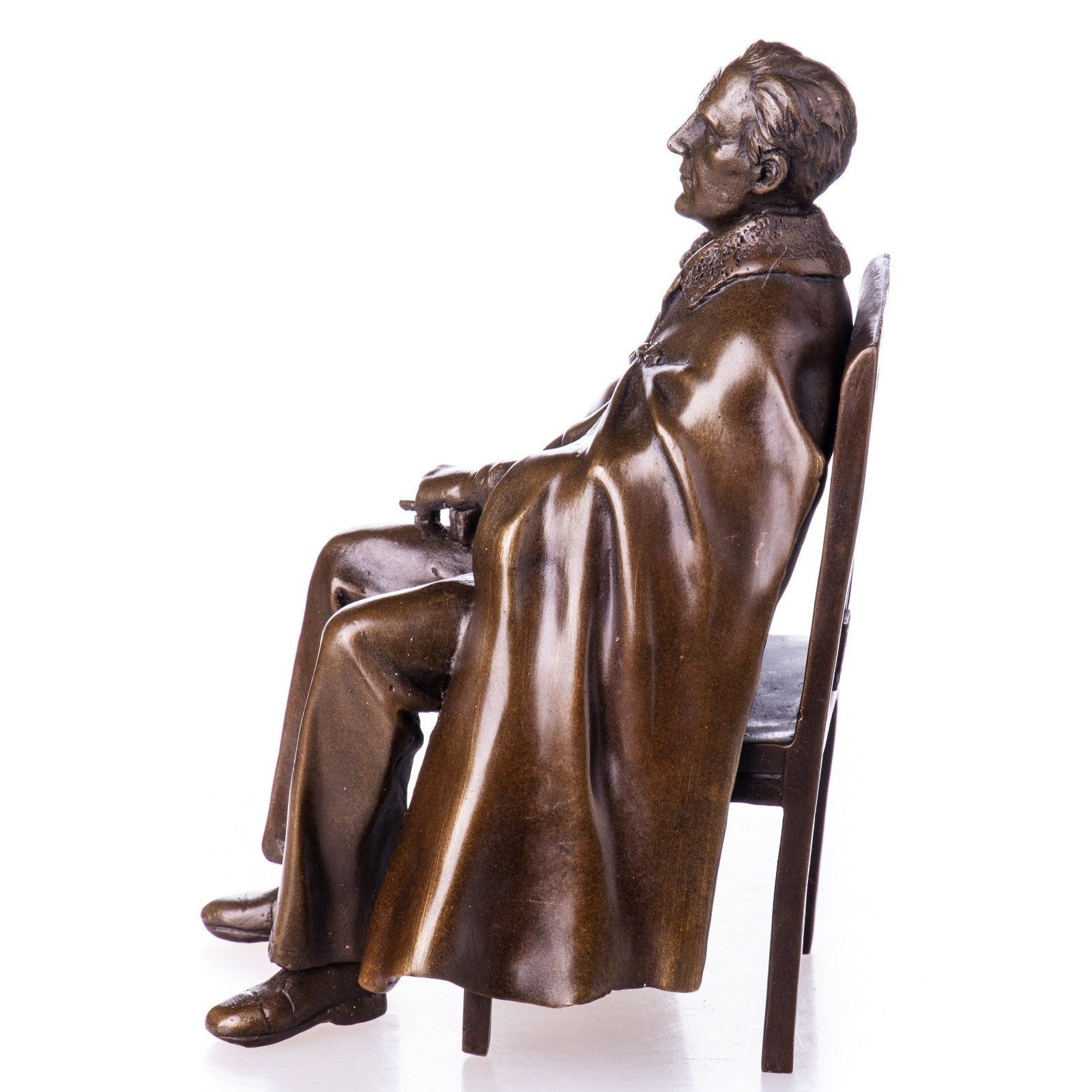 Bronze Seated Diplomat with Cloak | Figurines & Statues