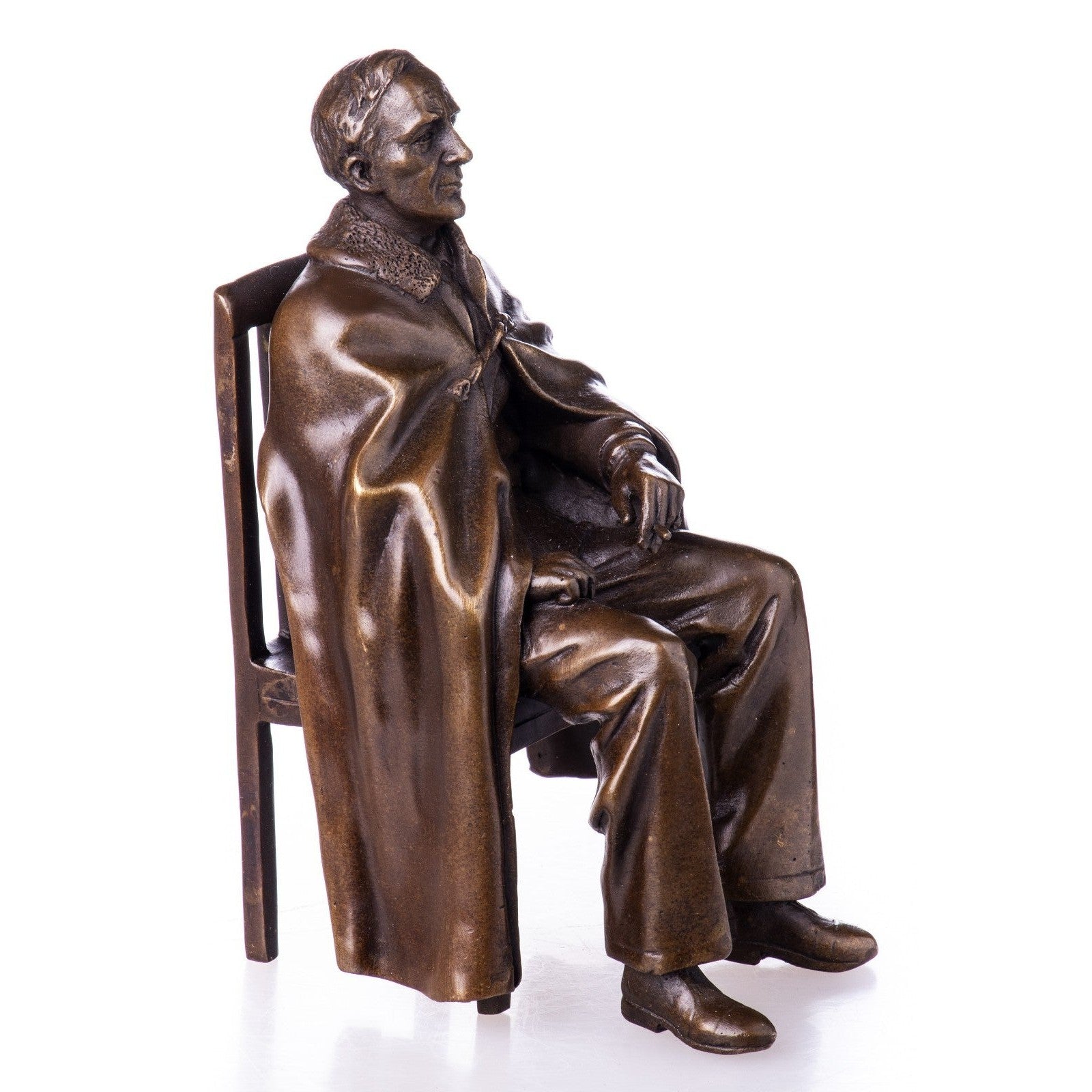 Bronze Seated Diplomat with Cloak | Figurines & Statues