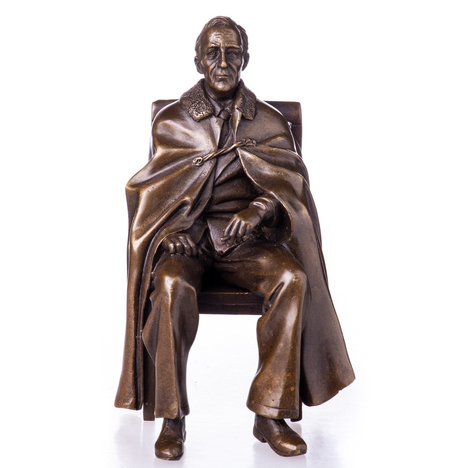 Bronze Seated Diplomat with Cloak | Figurines & Statues
