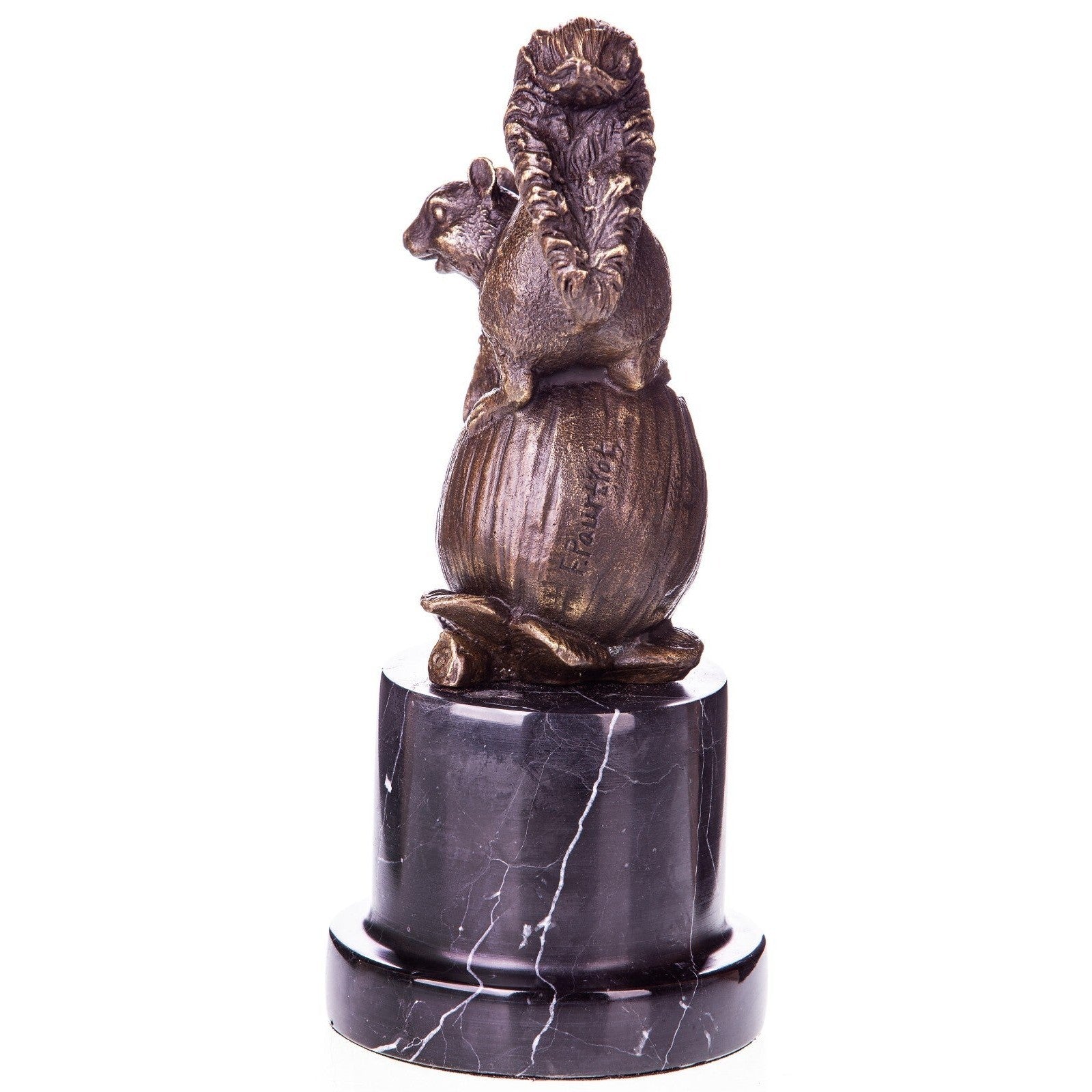 Bronze Squirrel on Acorn Sculpture | Animal Sculptures | Home Decor