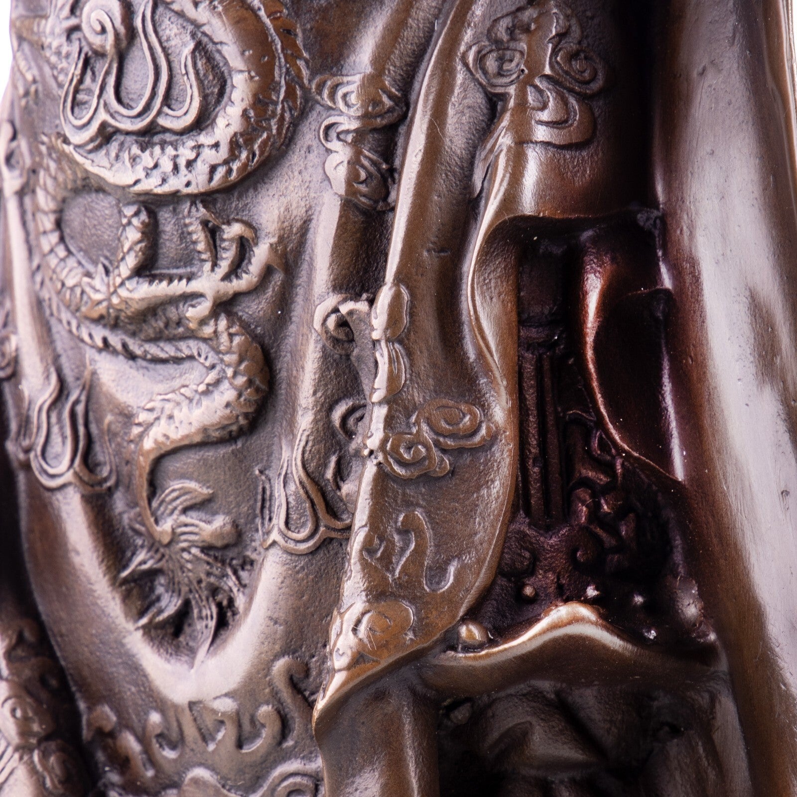 Bronze Statue of Guan Yu Holding Scroll | Mythology & Deity Sculptures