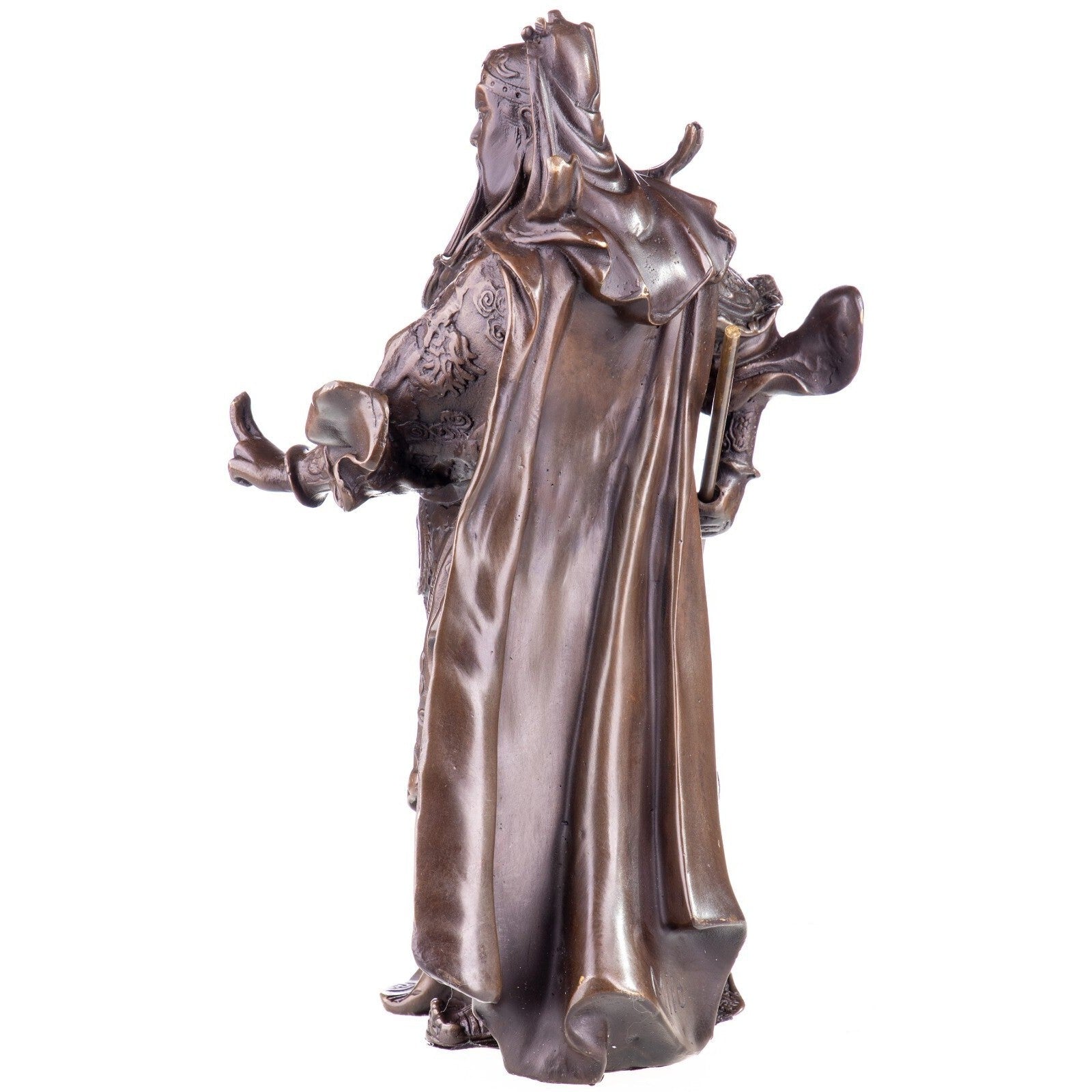 Bronze Statue of Guan Yu Holding Scroll | Mythology & Deity Sculptures