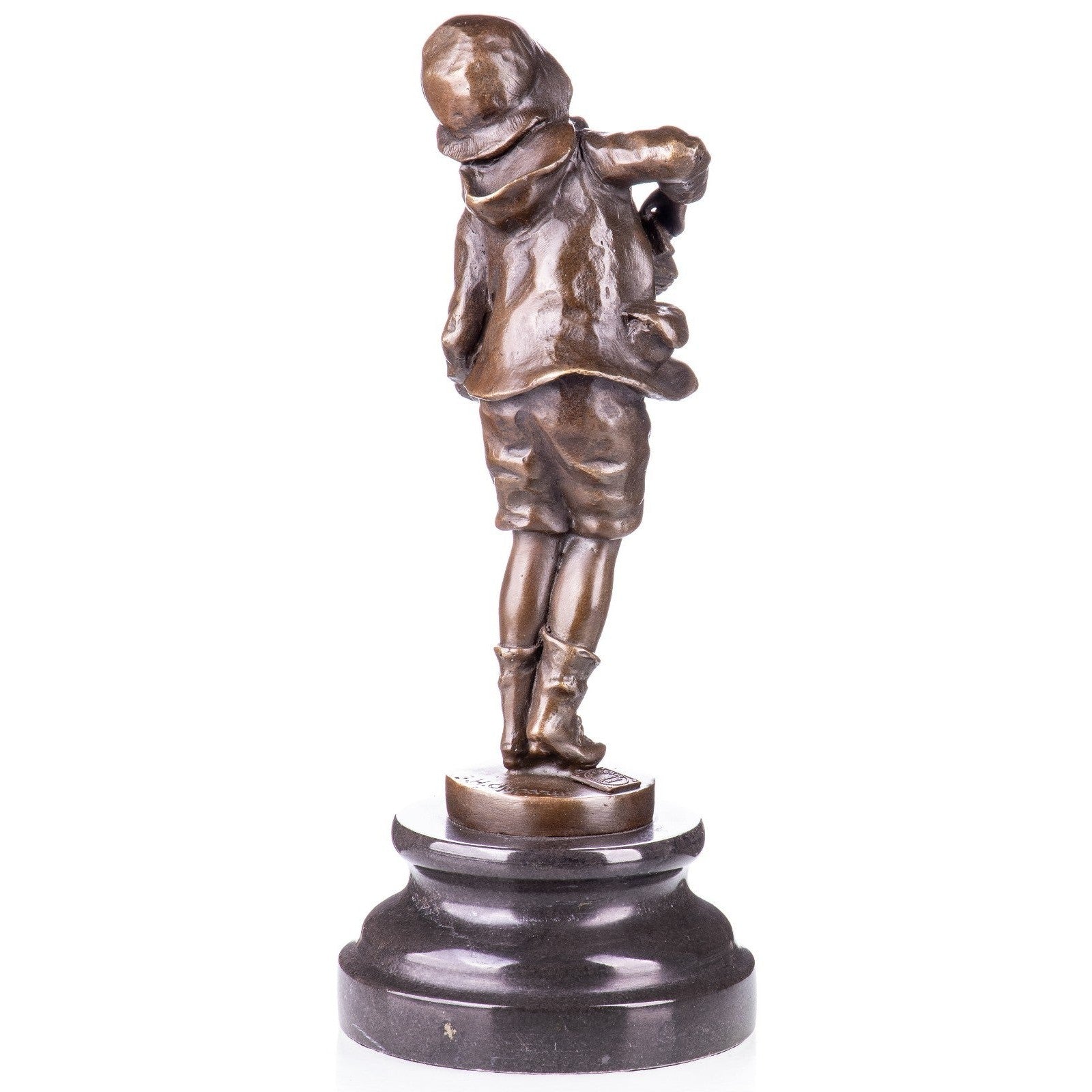 Bronze Statue of a Young Boy Playing the Accordion, Figurines & Statue