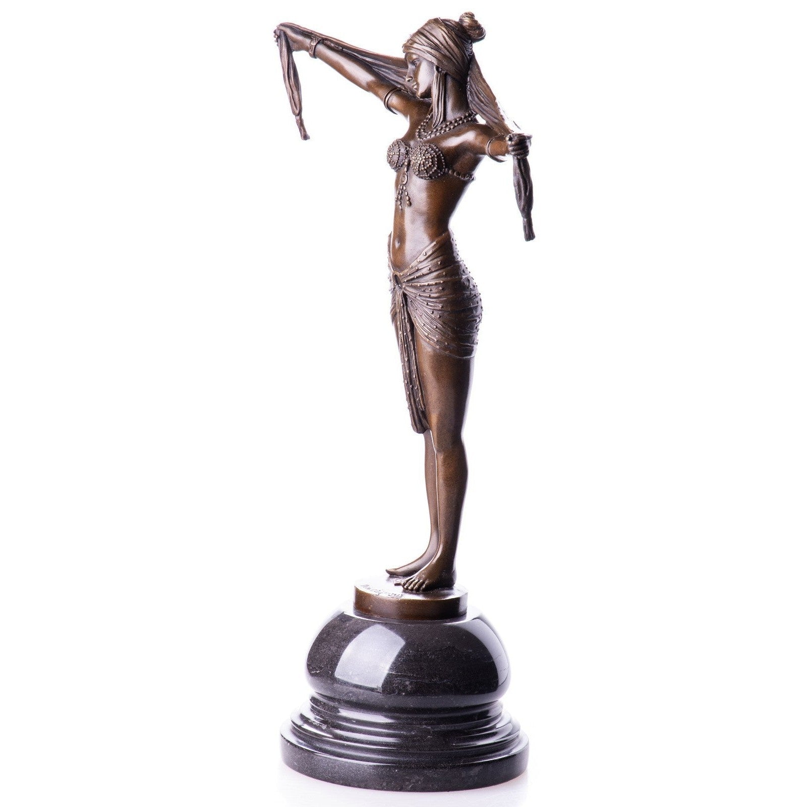 Bronze Statue of a Young Girl in Art Deco Style | Figurines & Statues