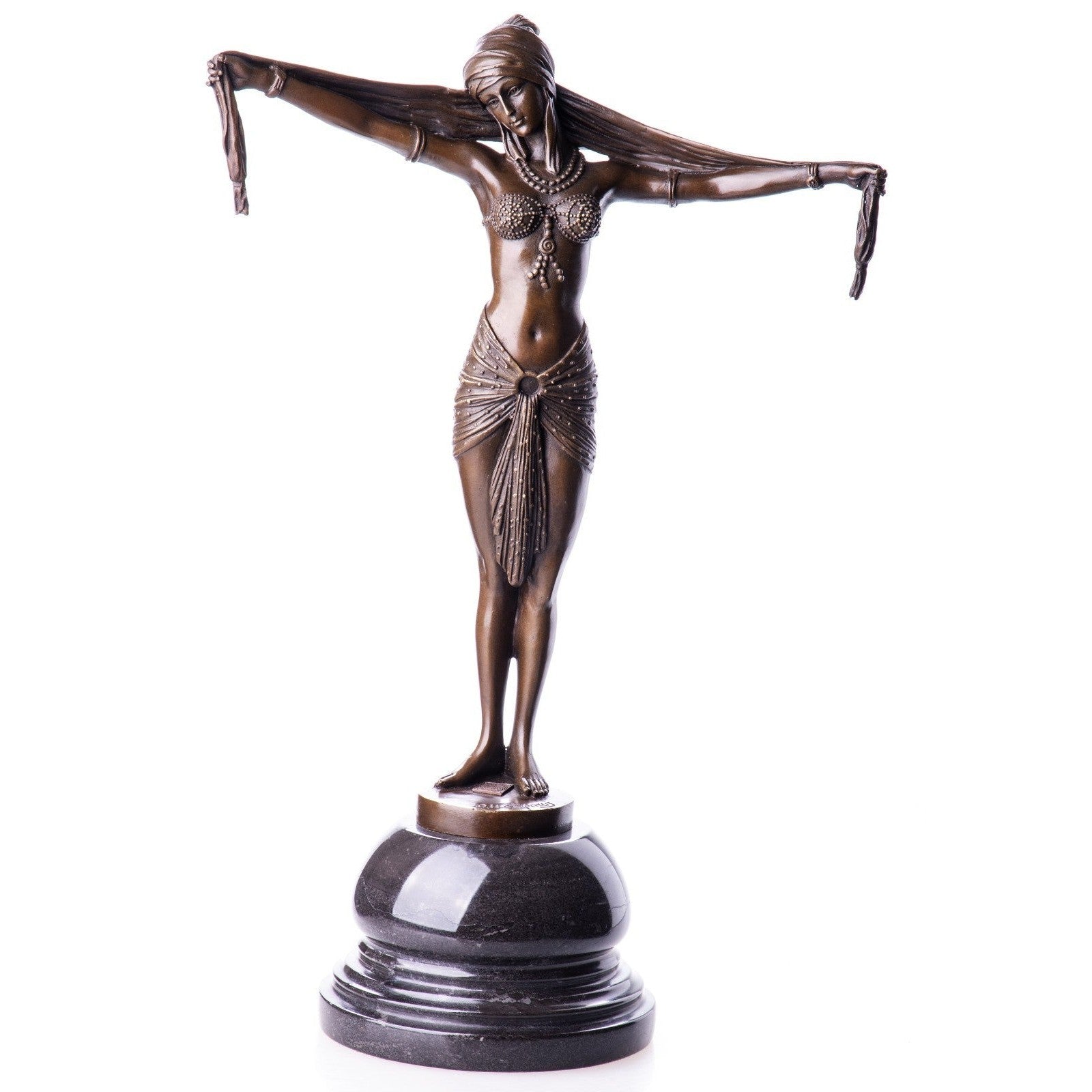 Bronze Statue of a Young Girl in Art Deco Style | Figurines & Statues