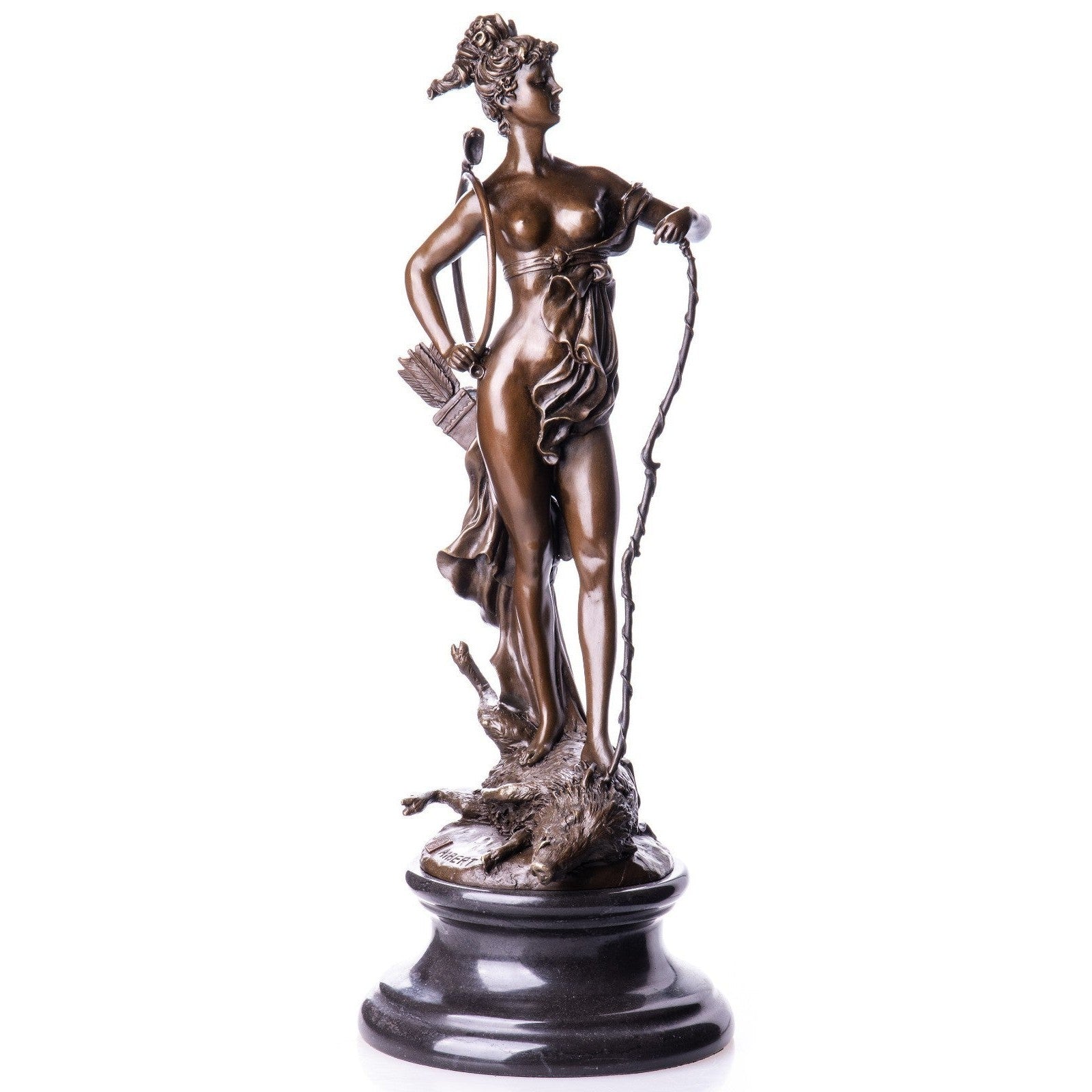 Diana the Huntress Bronze Sculpture | Handcrafted Decor | Gift Idea