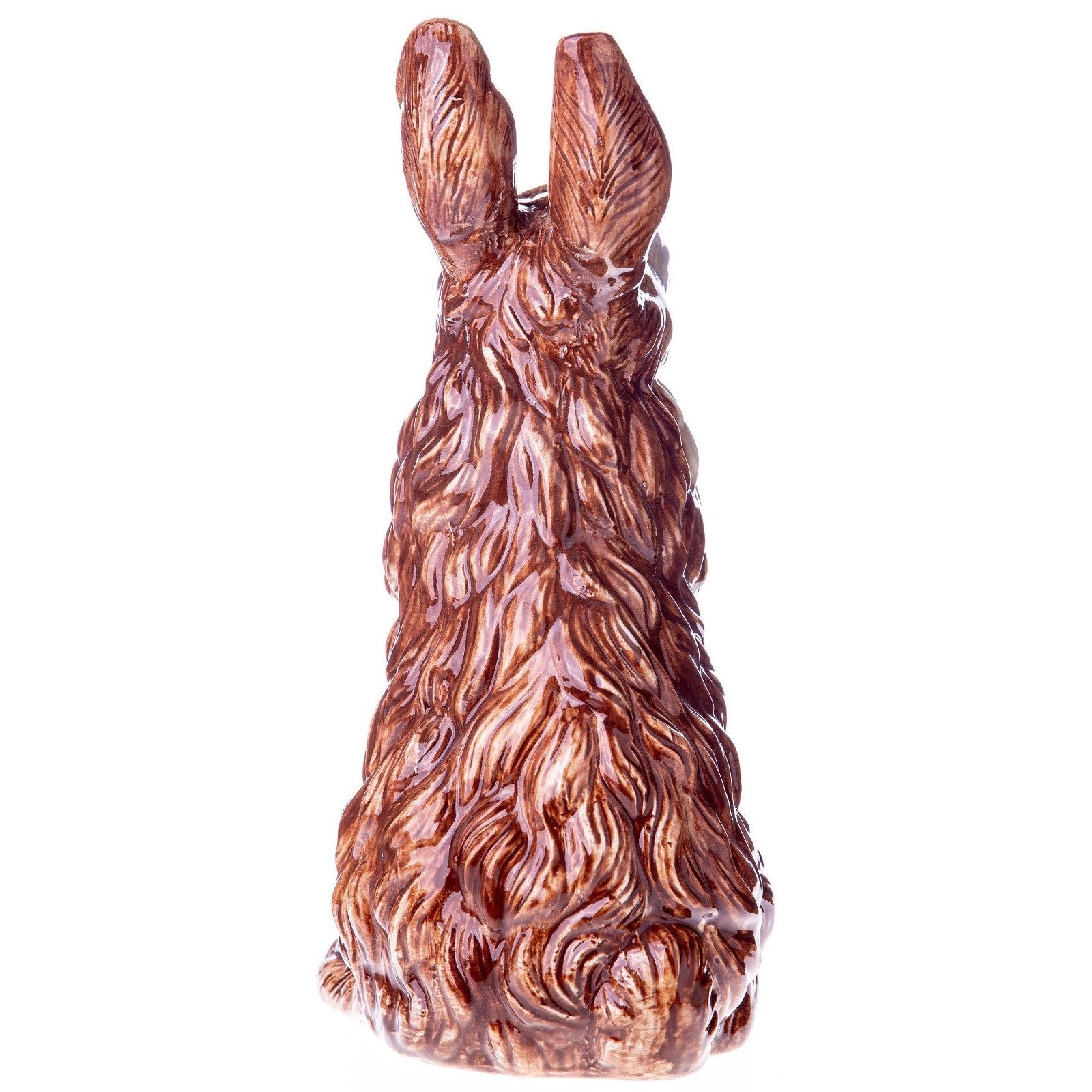 Brown & White Ceramic Bunny Figurine | Animal Sculptures
