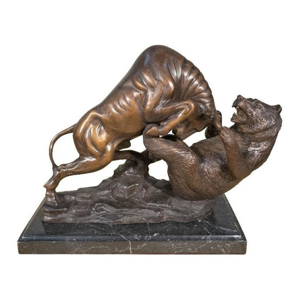 Bull and Bear fight | Animal Sculptures | Home Decor | Handcrafted