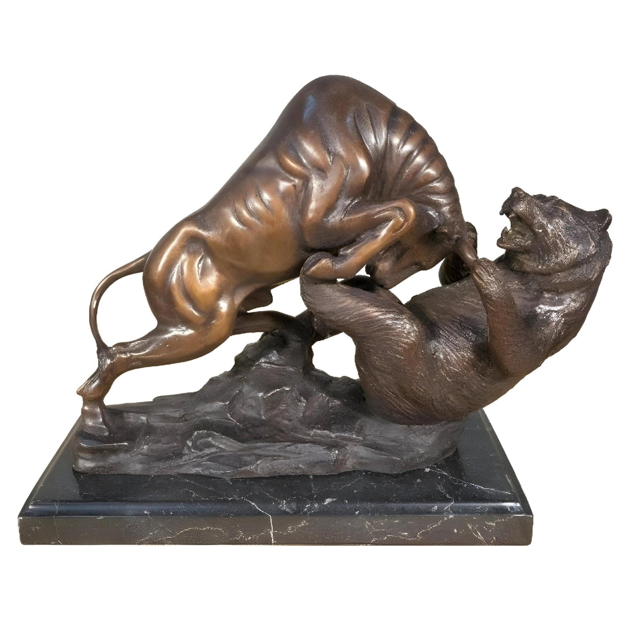 Bull and Bear fight | Animal Sculptures | Home Decor | Handcrafted