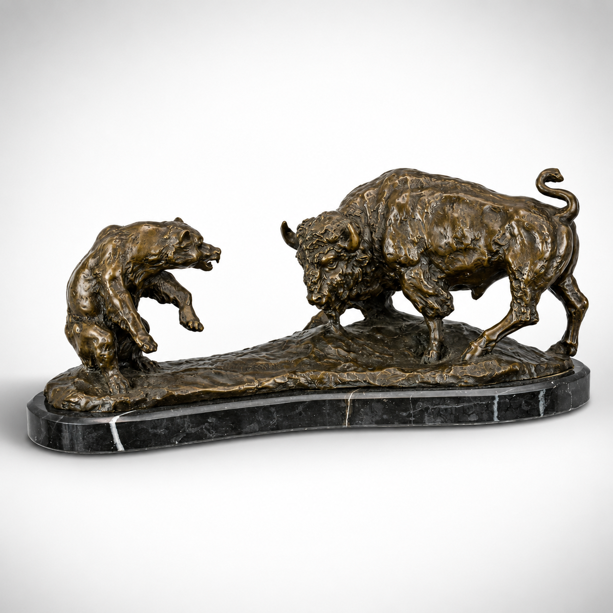 Bull and Bear fight | Animal Sculptures | Home Decor | Handcrafted