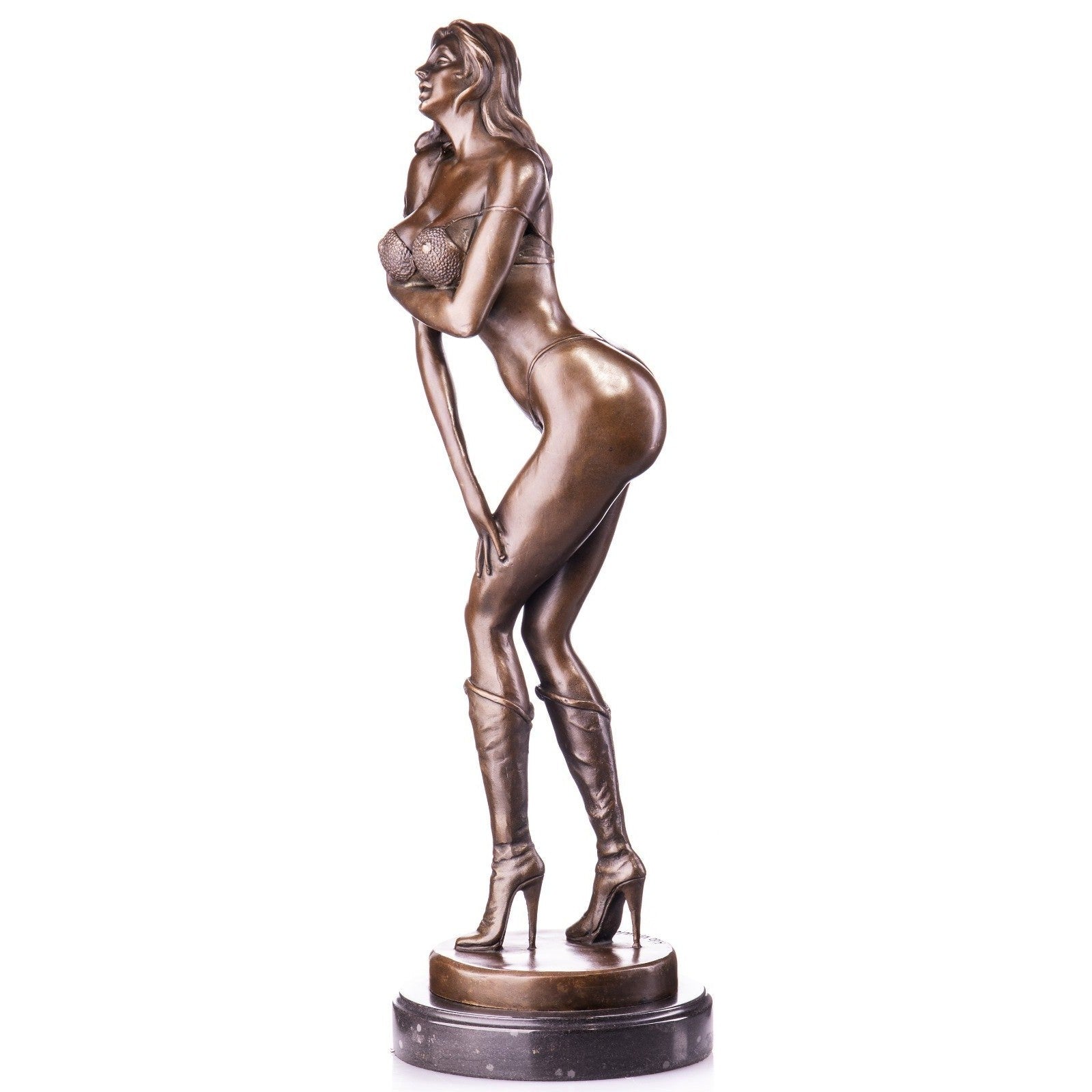 Burlesque Showgirl Bronze Sculpture | Dancer & Performance Sculptures