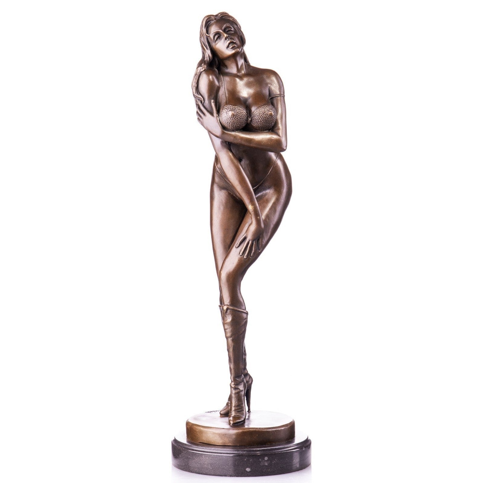 Burlesque Showgirl Bronze Sculpture | Dancer & Performance Sculptures