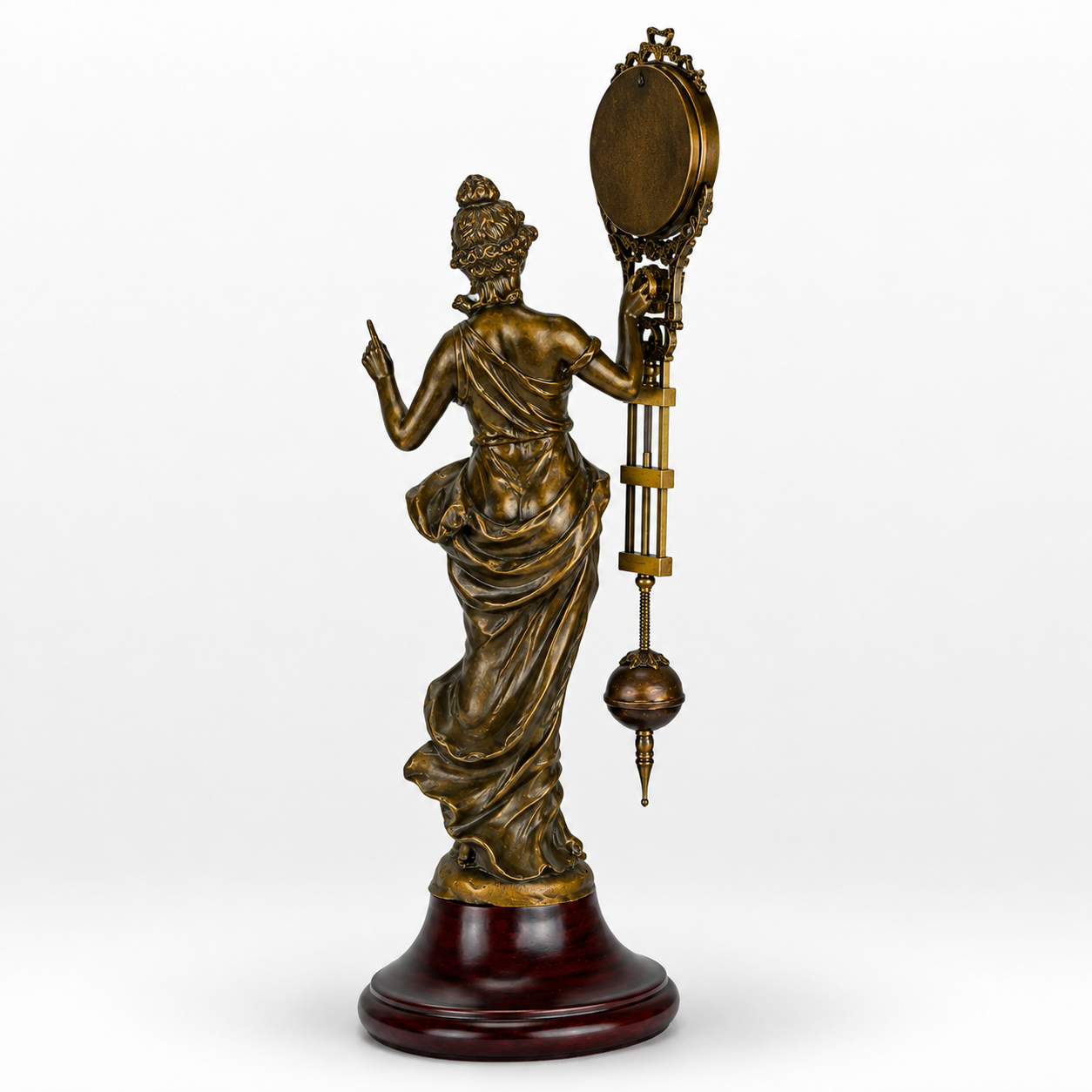 Table Clock Mysterieuse Helt by a Dressed Woman | Handcrafted Decor