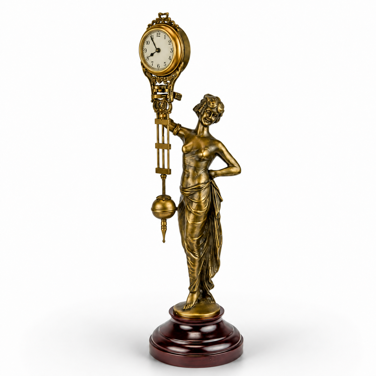 Table Clock Mysterieuse Helt by a Woman | Handcrafted Decor