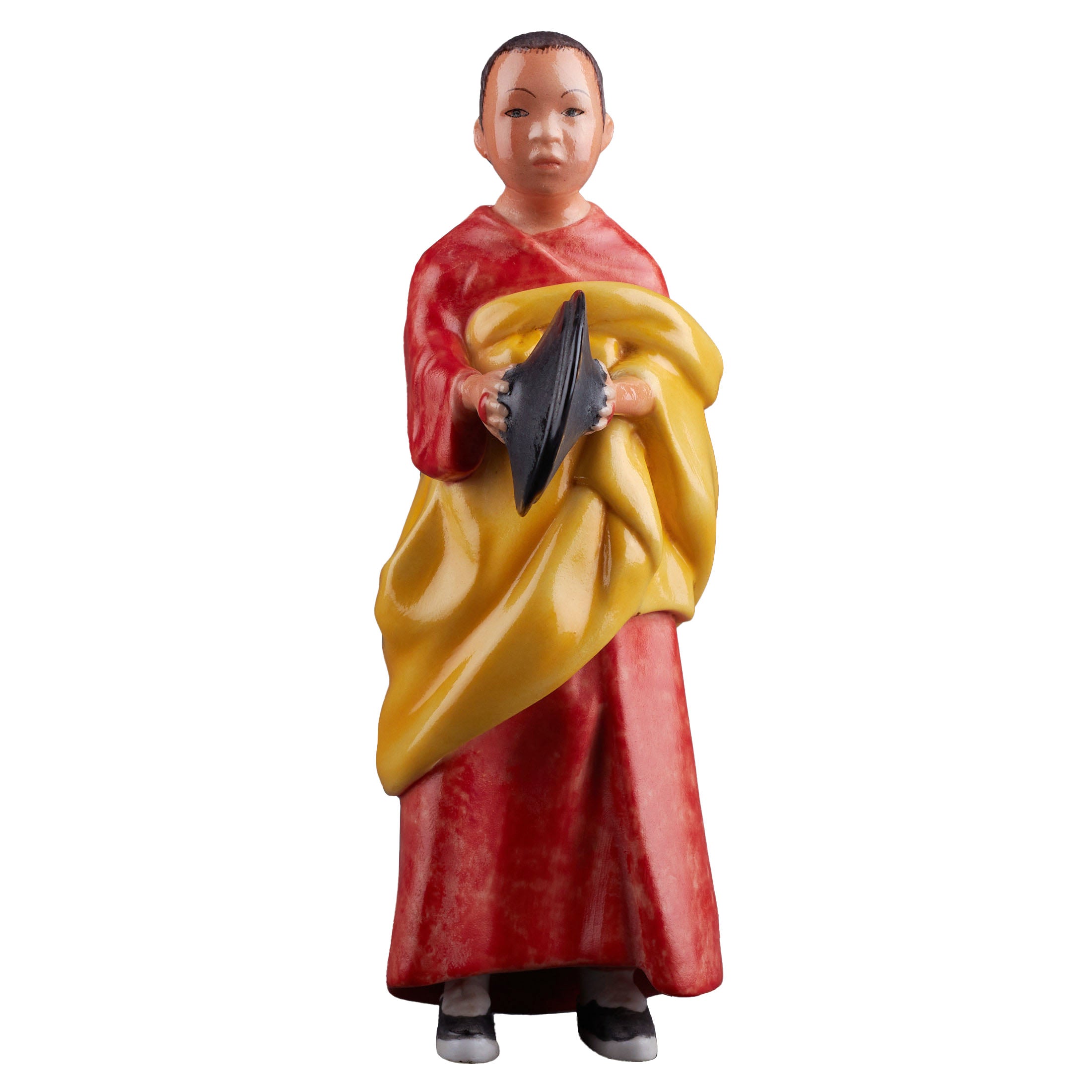 Tibetan Lama Boy Holding Cymbal