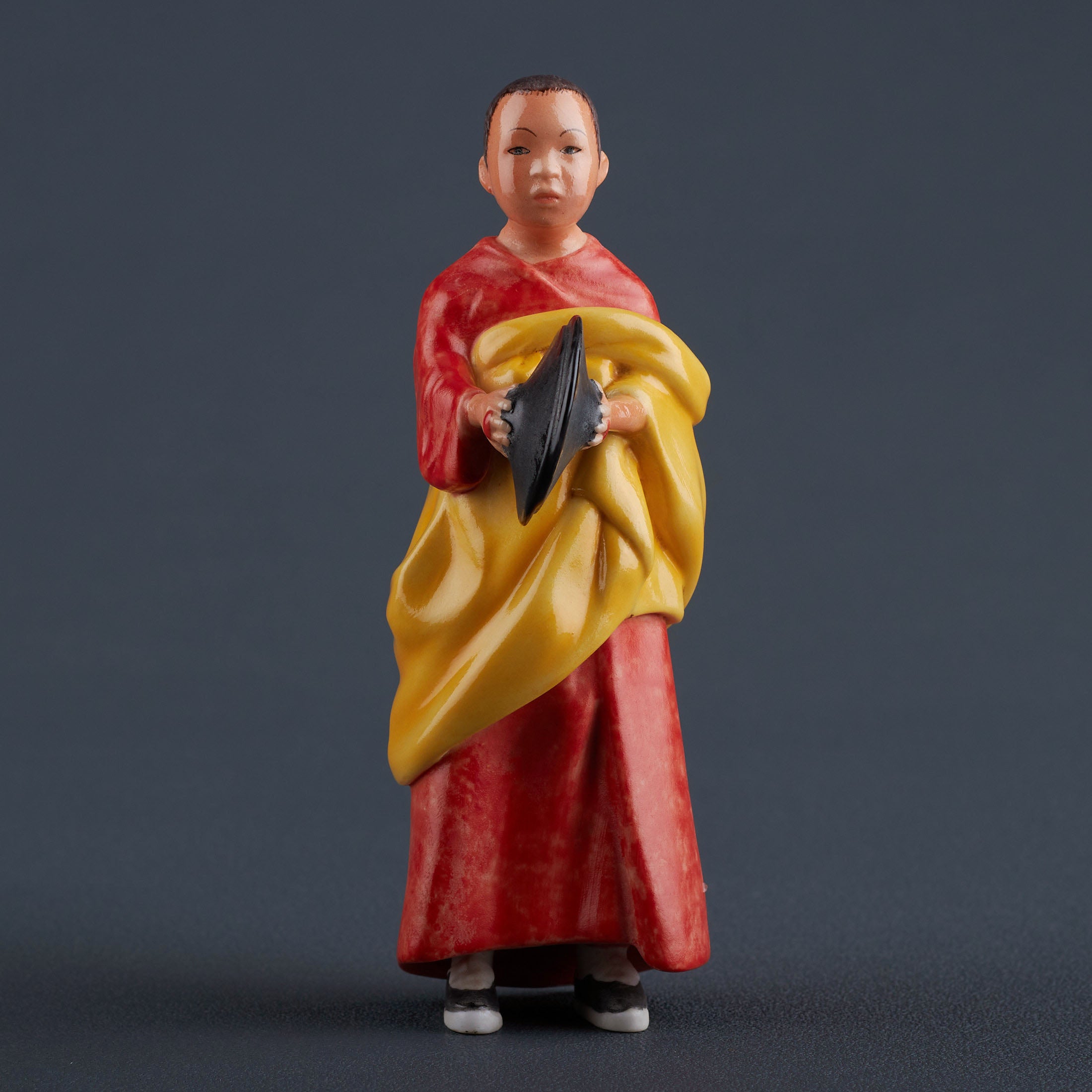 Tibetan Lama Boy Holding Cymbal