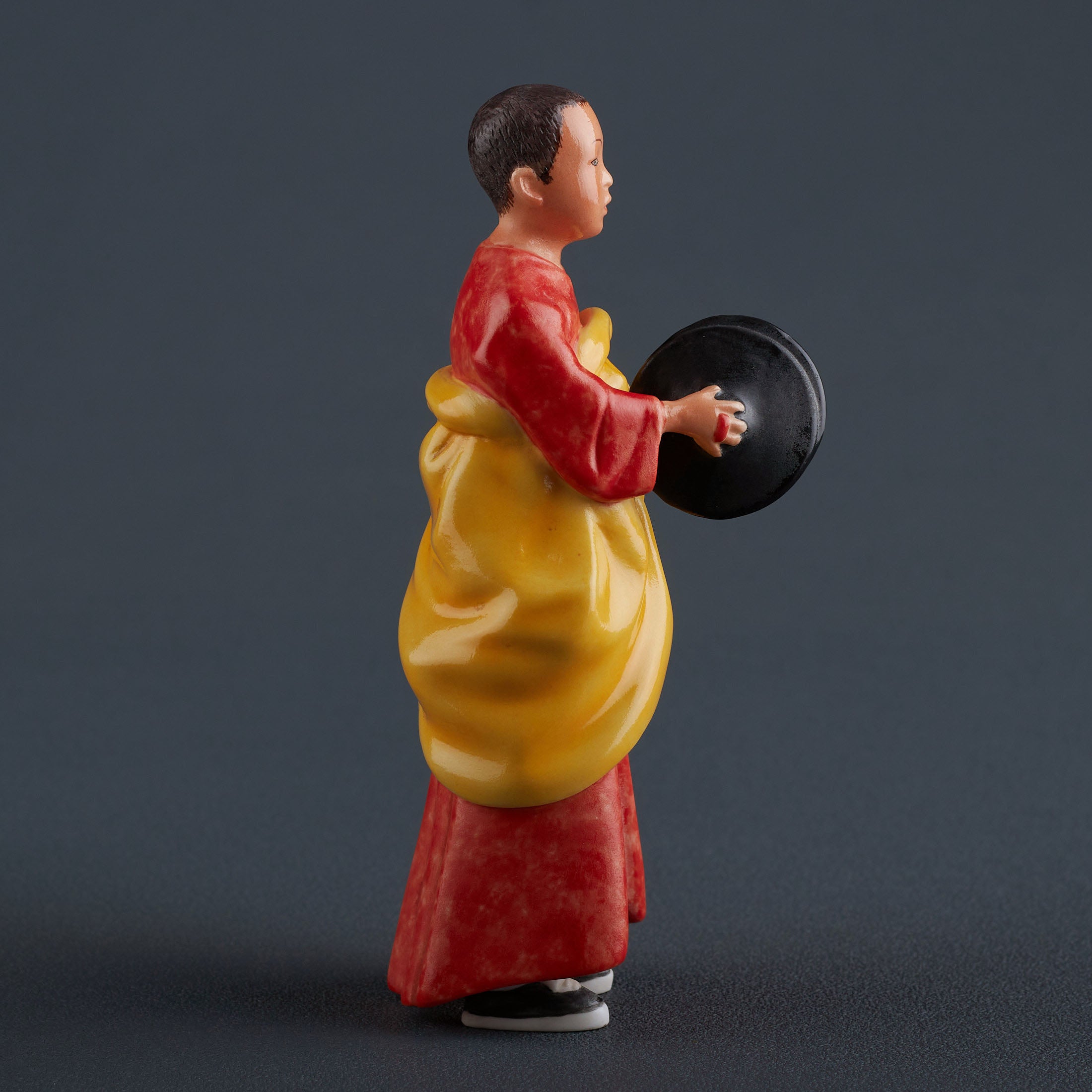 Tibetan Lama Boy Holding Cymbal