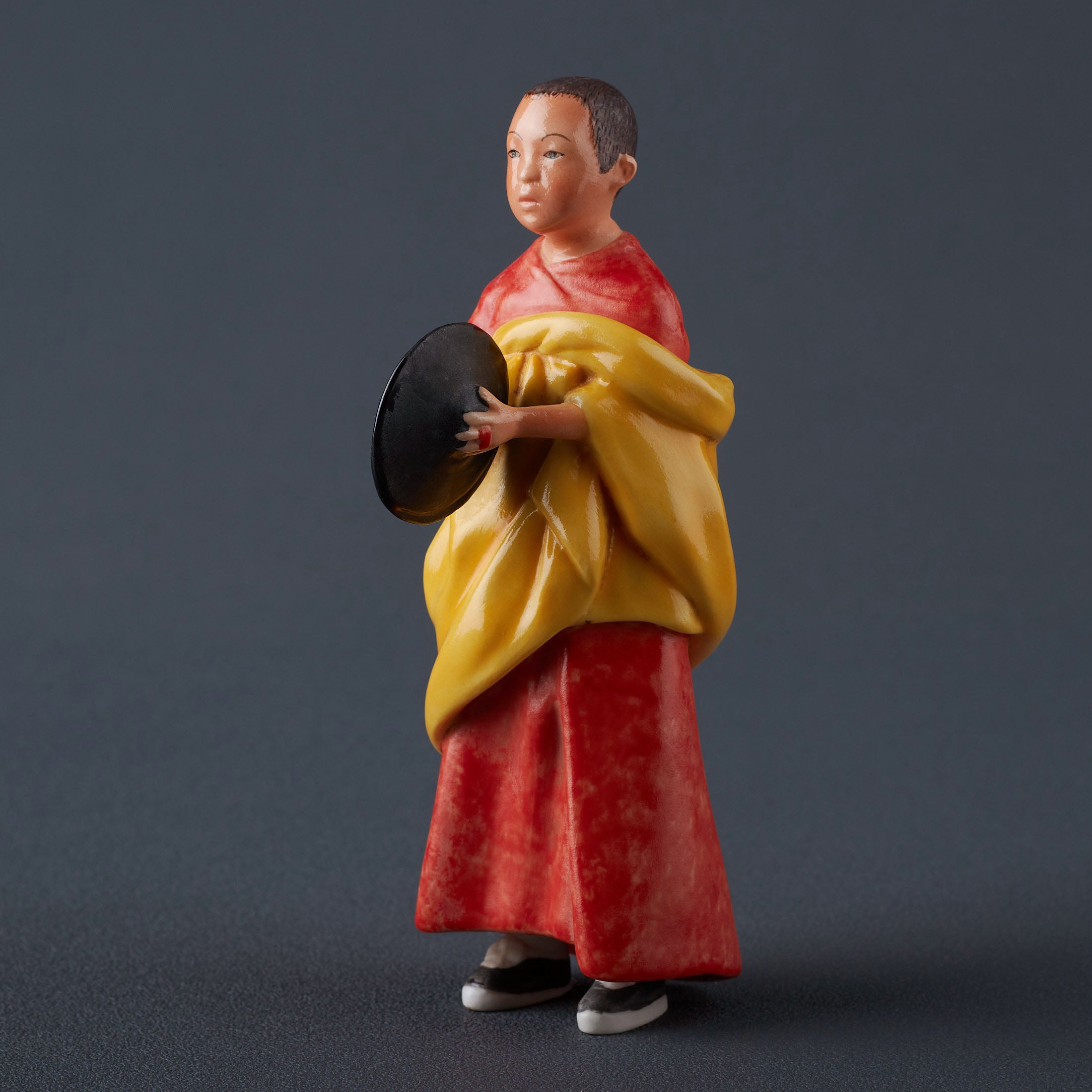 Tibetan Lama Boy Holding Cymbal
