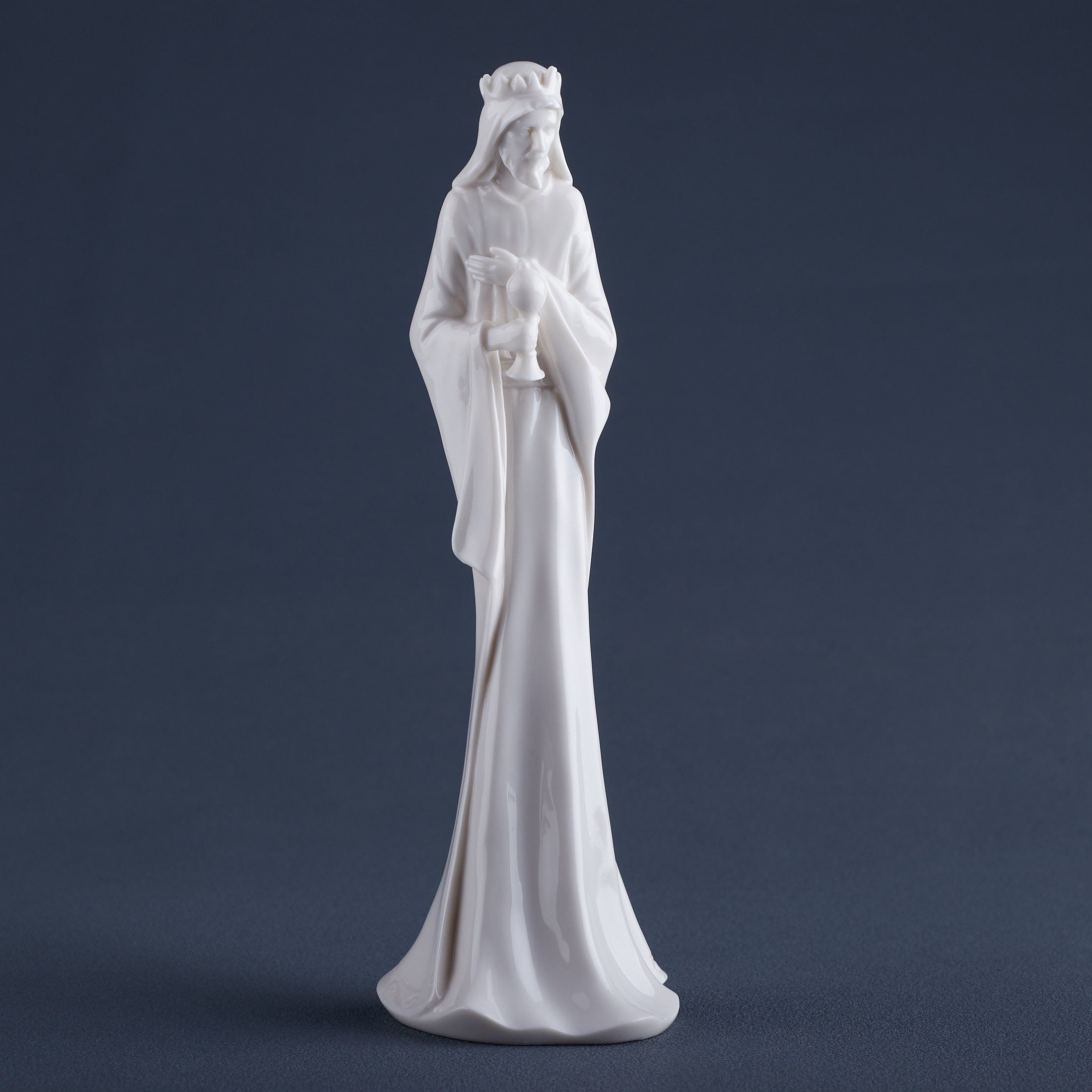Nativity Wise Man With Gold (White)