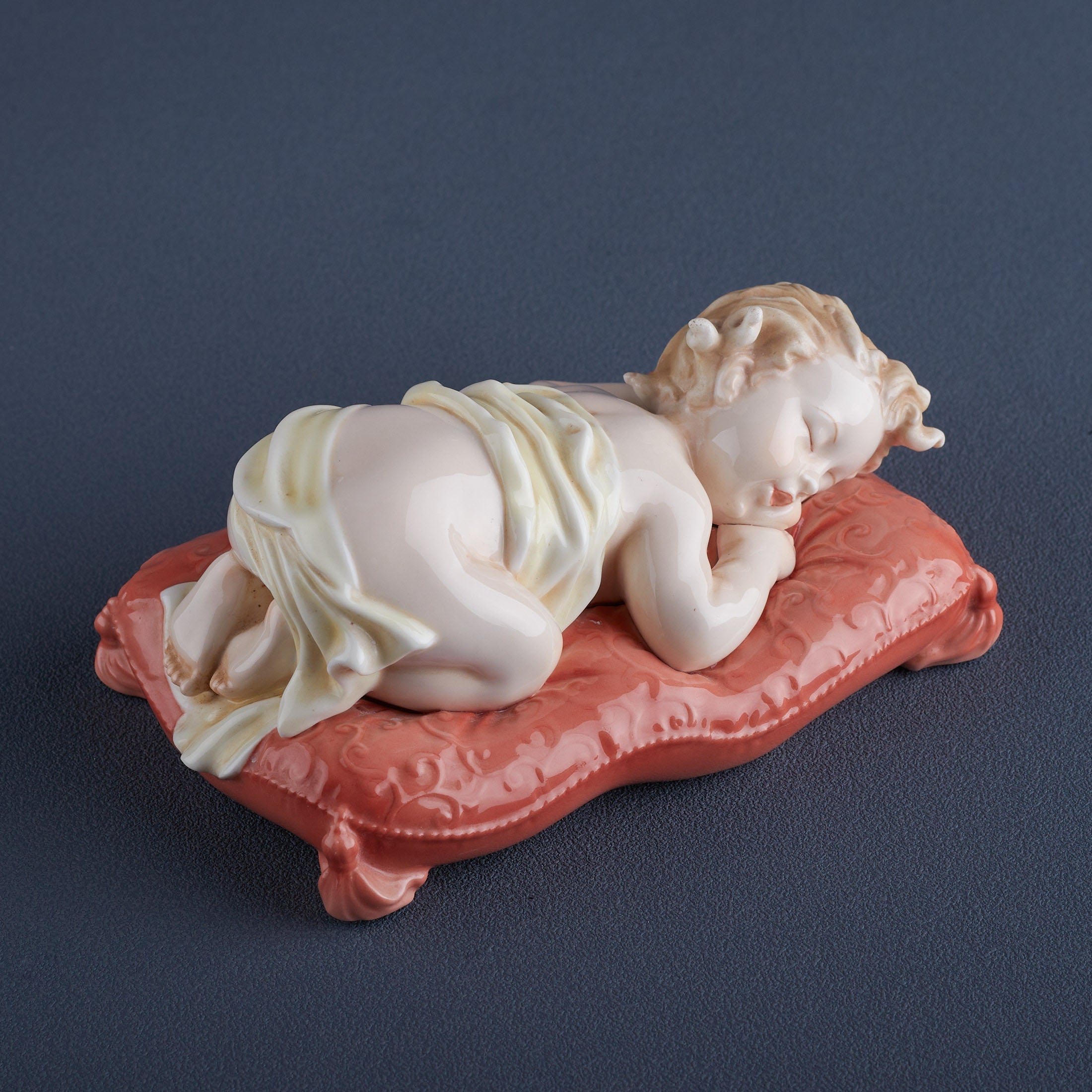 Sleeping Infant with Cloth Porcelain Figurine
