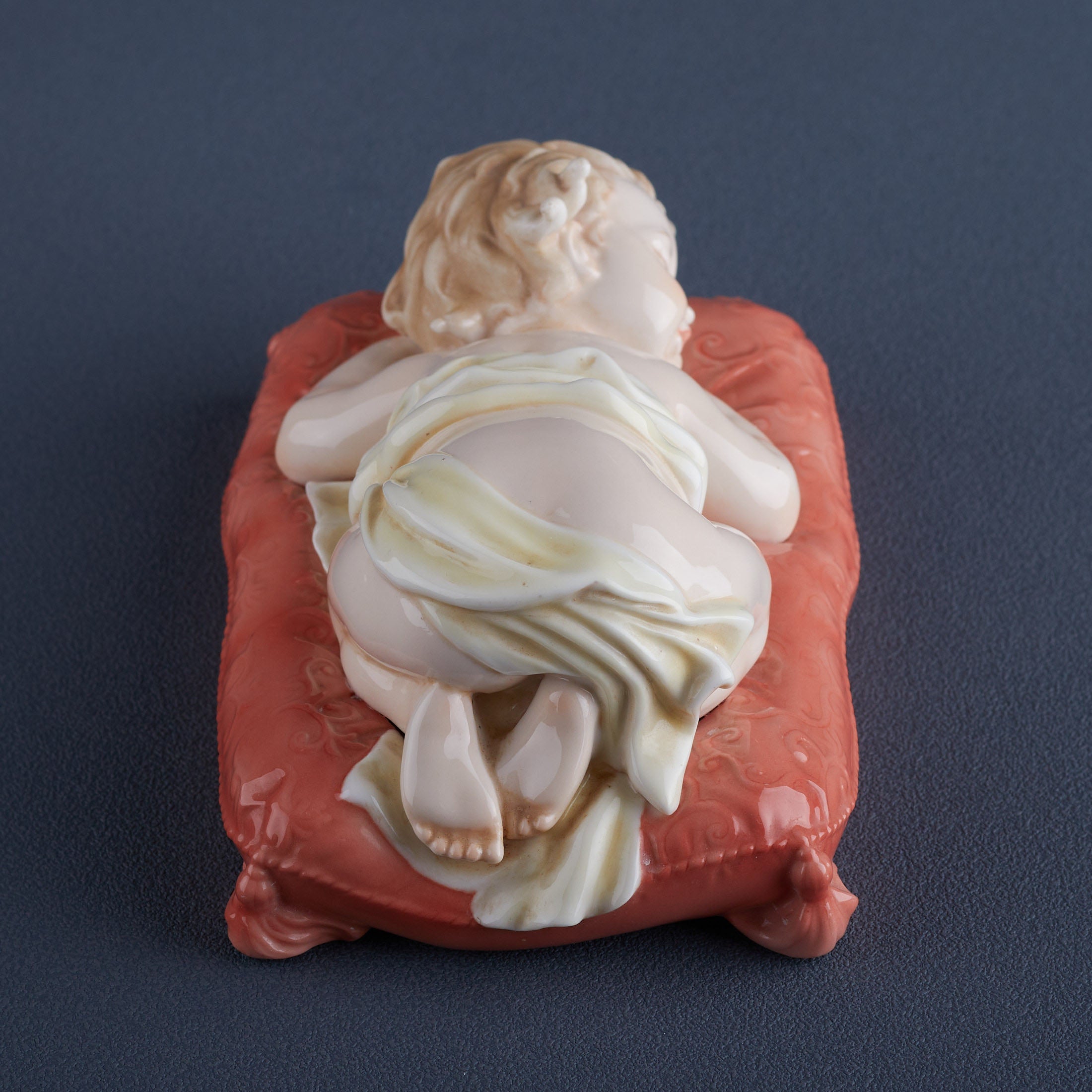 Sleeping Infant with Cloth Porcelain Figurine