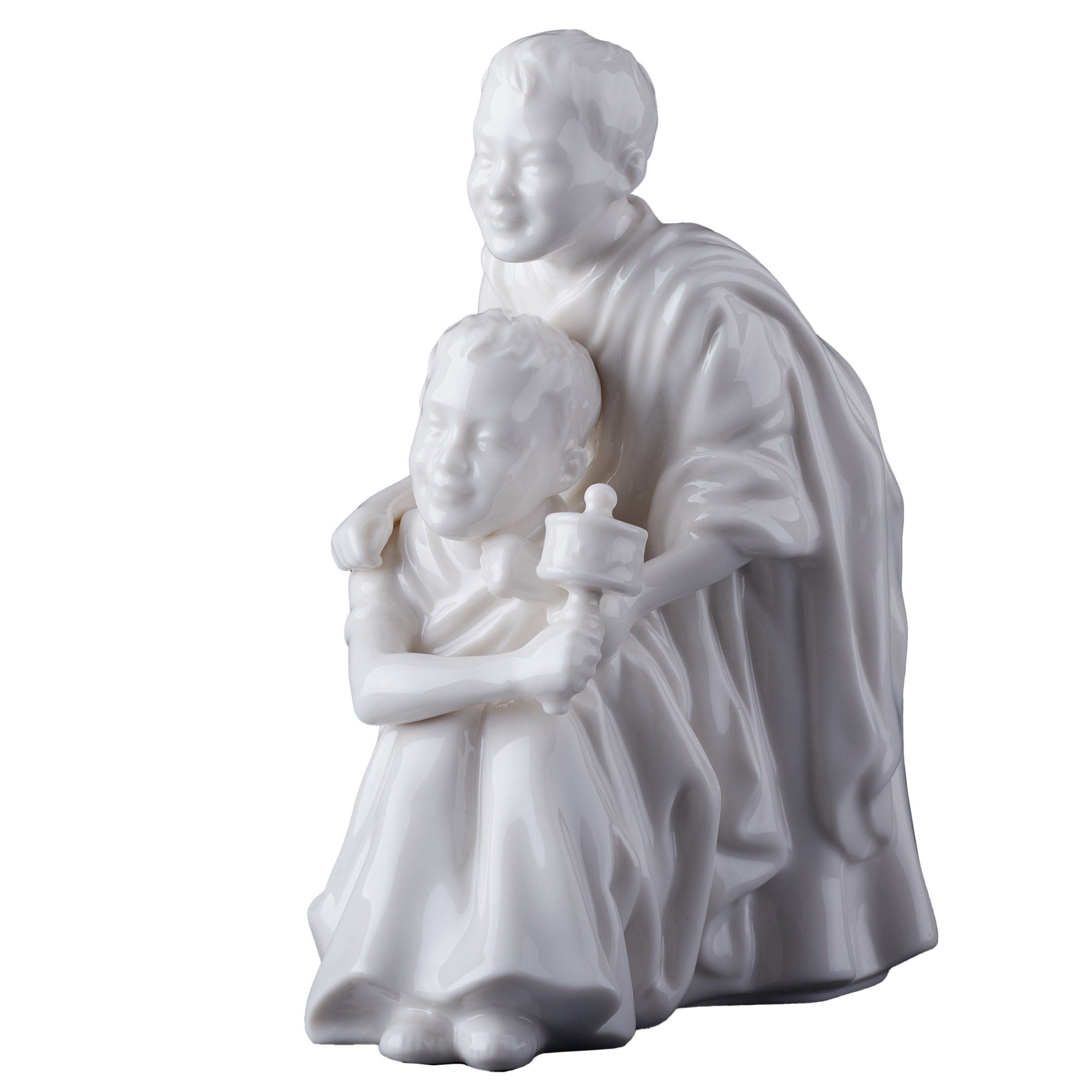Tibet Figurine Two Young Lamaes Of Tibet