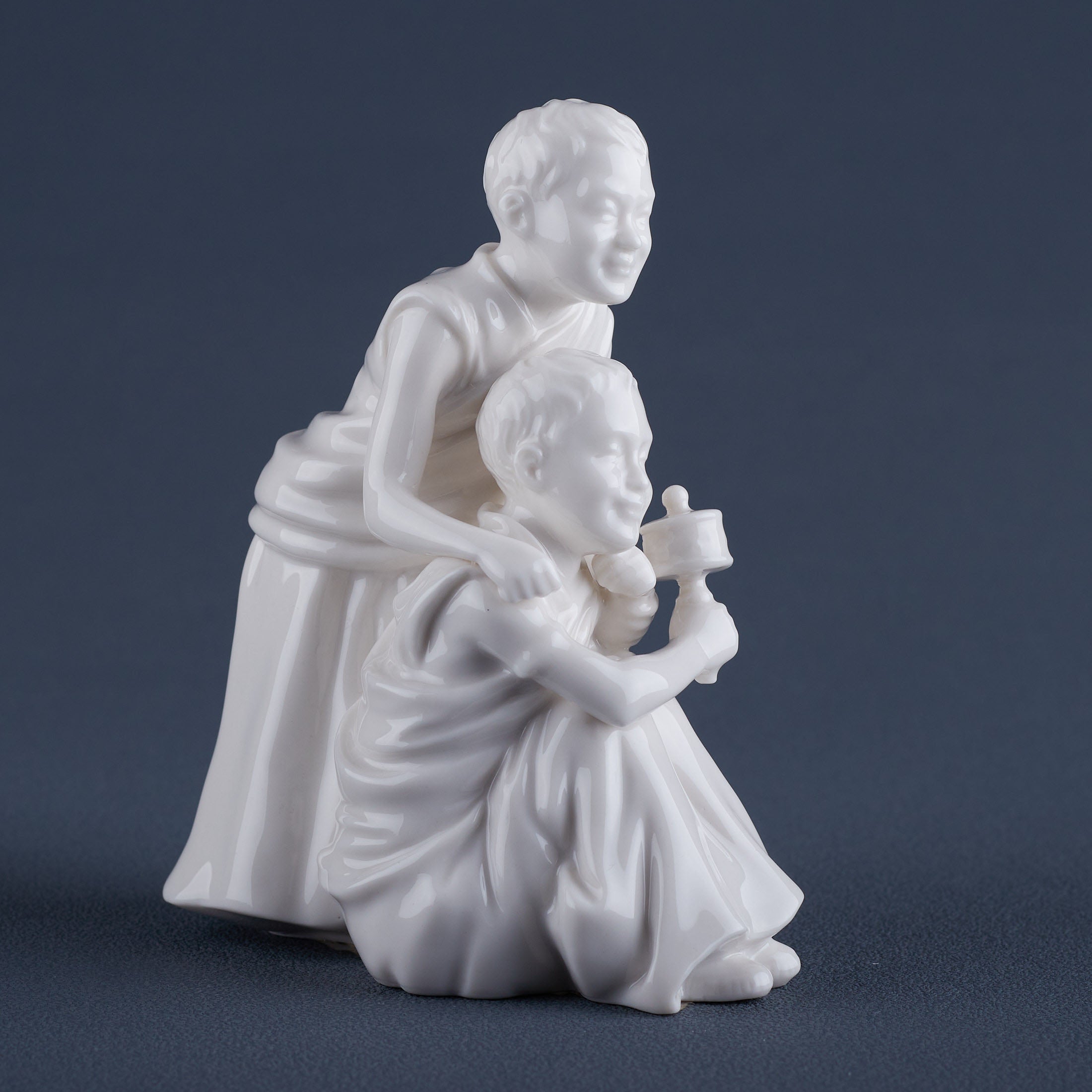 Tibet Figurine Two Young Lamaes Of Tibet