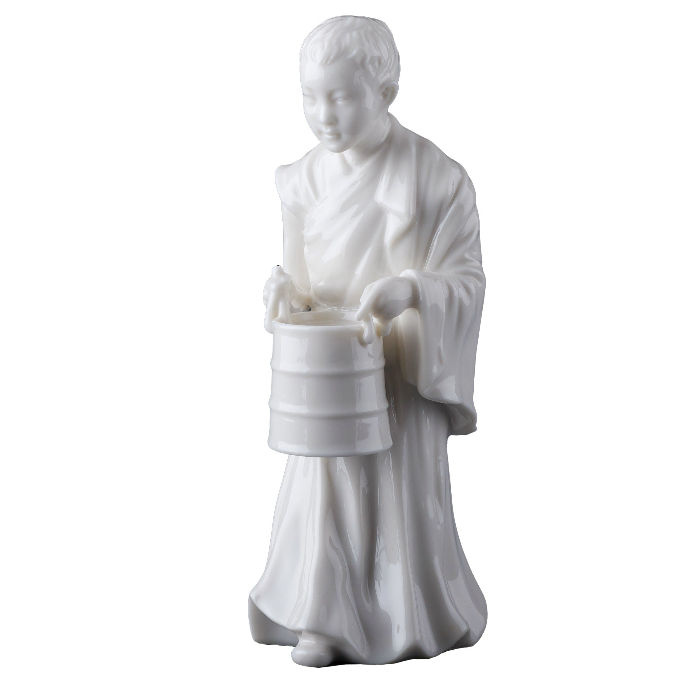 Tibet FigurineYoung Lama Holding A Bucket